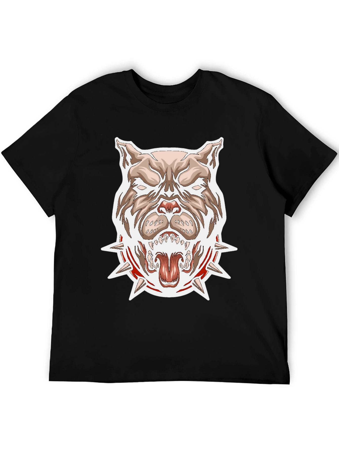 Pitbull Spike Collar Graphic T-Shirt