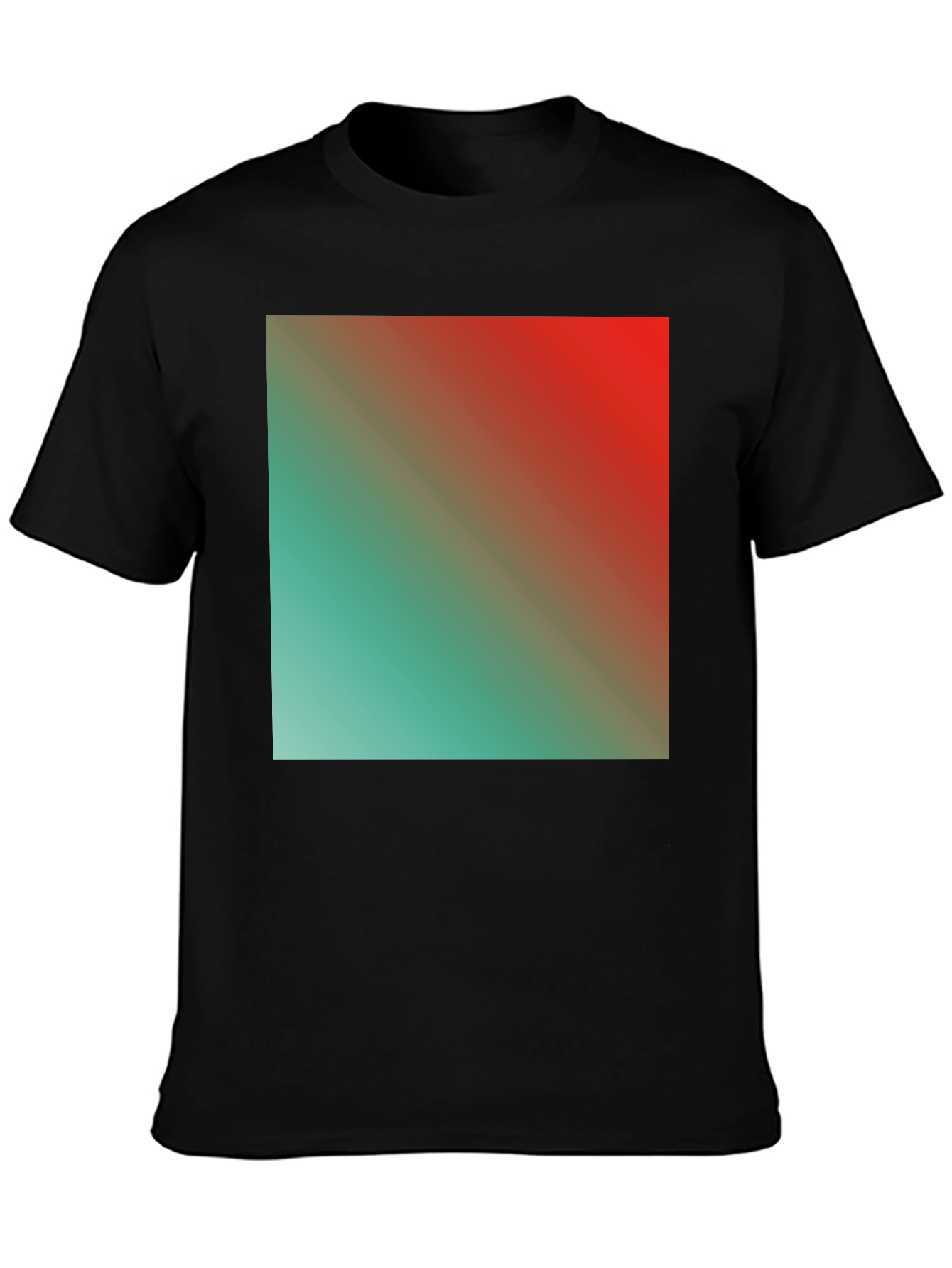 Gradient Square Graphic Black Tee