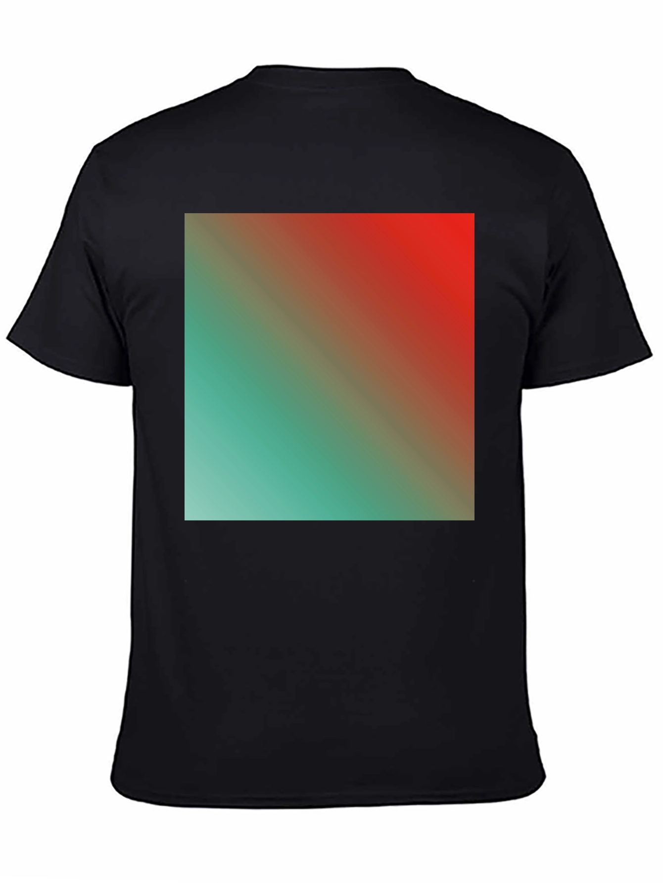 Gradient Square Graphic Black Tee