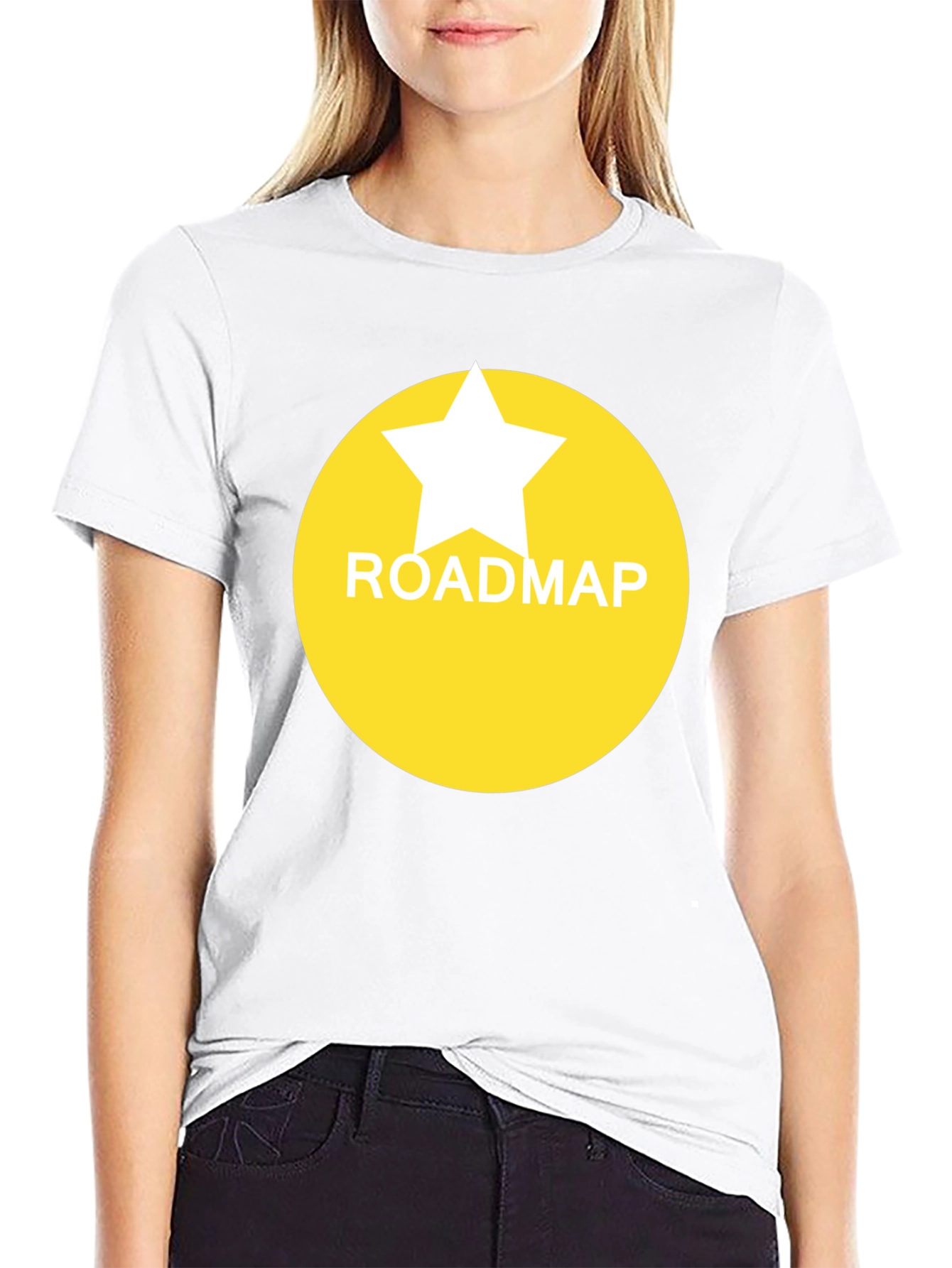 Roadmap Star Graphic Tee - Black Casual T-Shirt