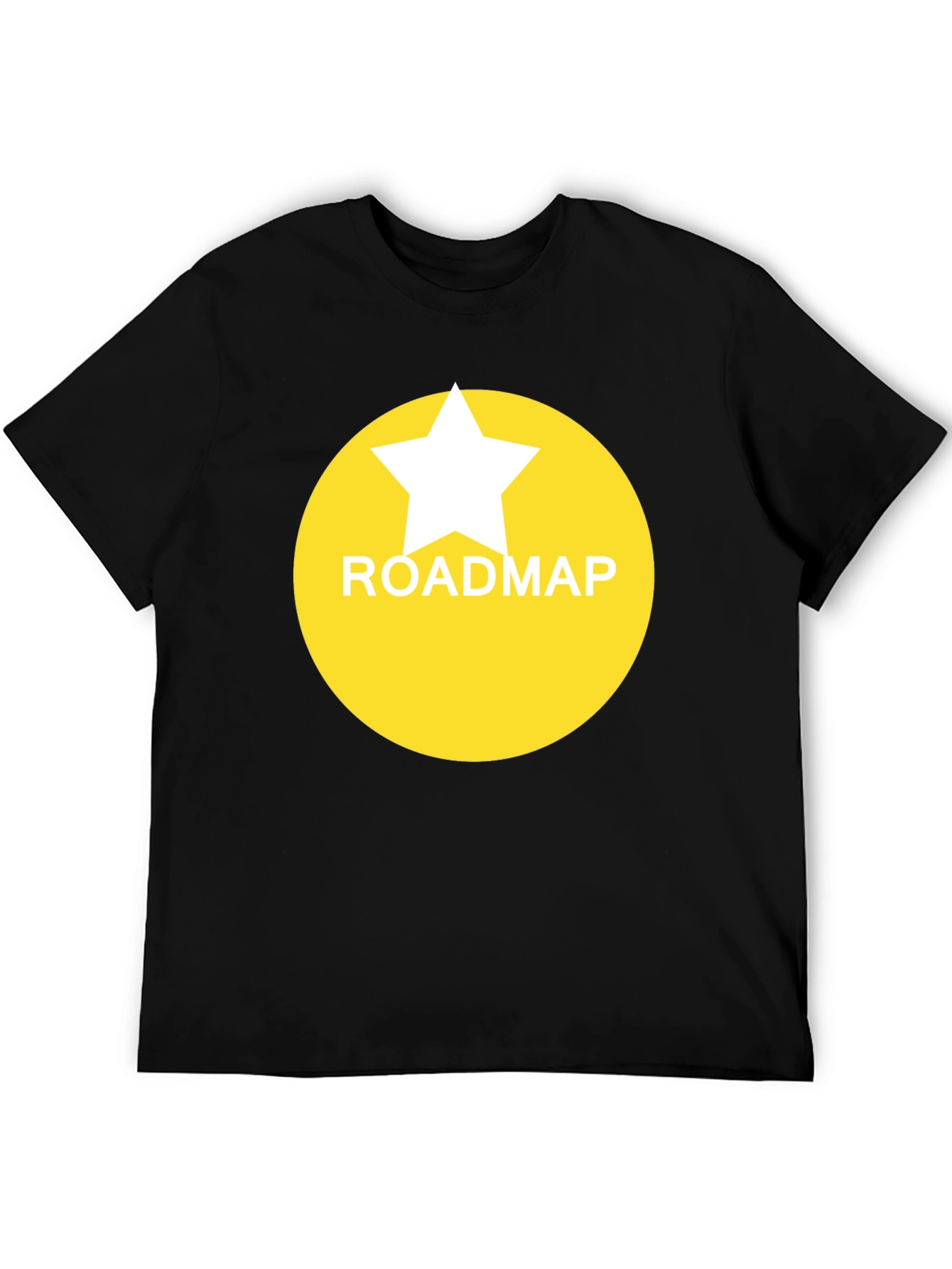 Roadmap Star Graphic Tee - Black Casual T-Shirt