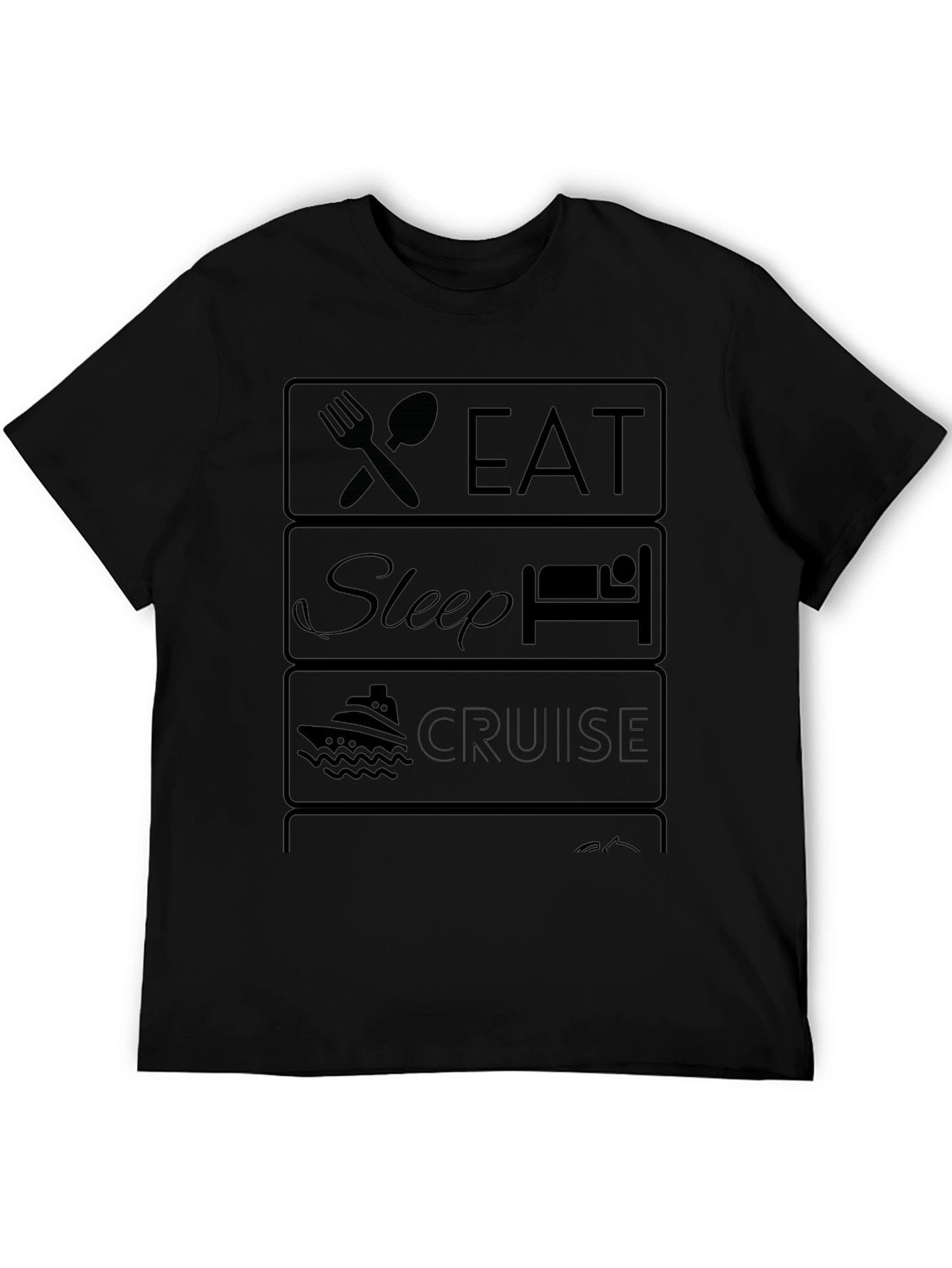 Eat Sleep Cruise Graphic Tee - Vacation Ready T-Shirt