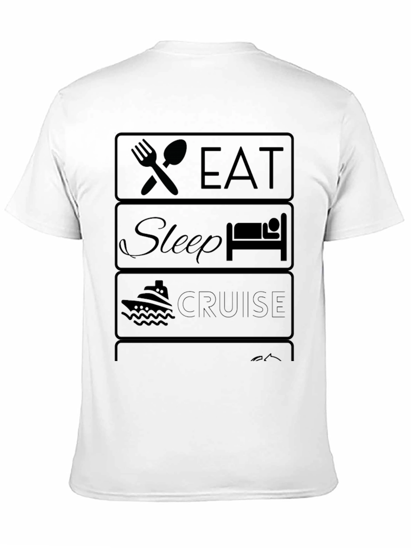 Eat Sleep Cruise Graphic Tee - Vacation Ready T-Shirt