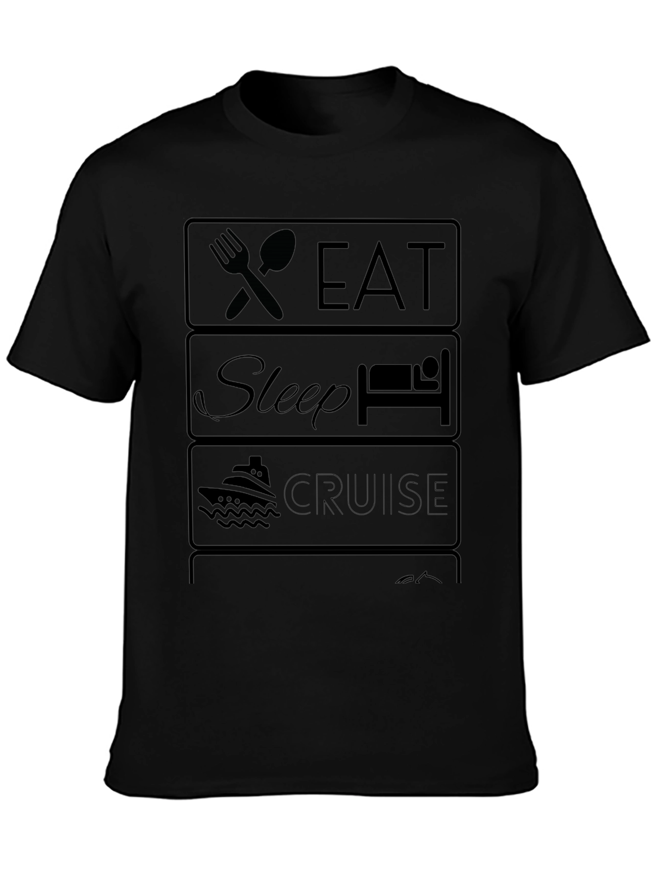 Eat Sleep Cruise Graphic Tee - Vacation Ready T-Shirt