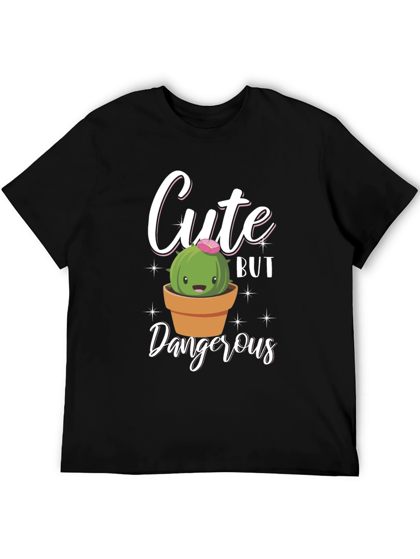 Cute But Dangerous Cactus Graphic T-Shirt