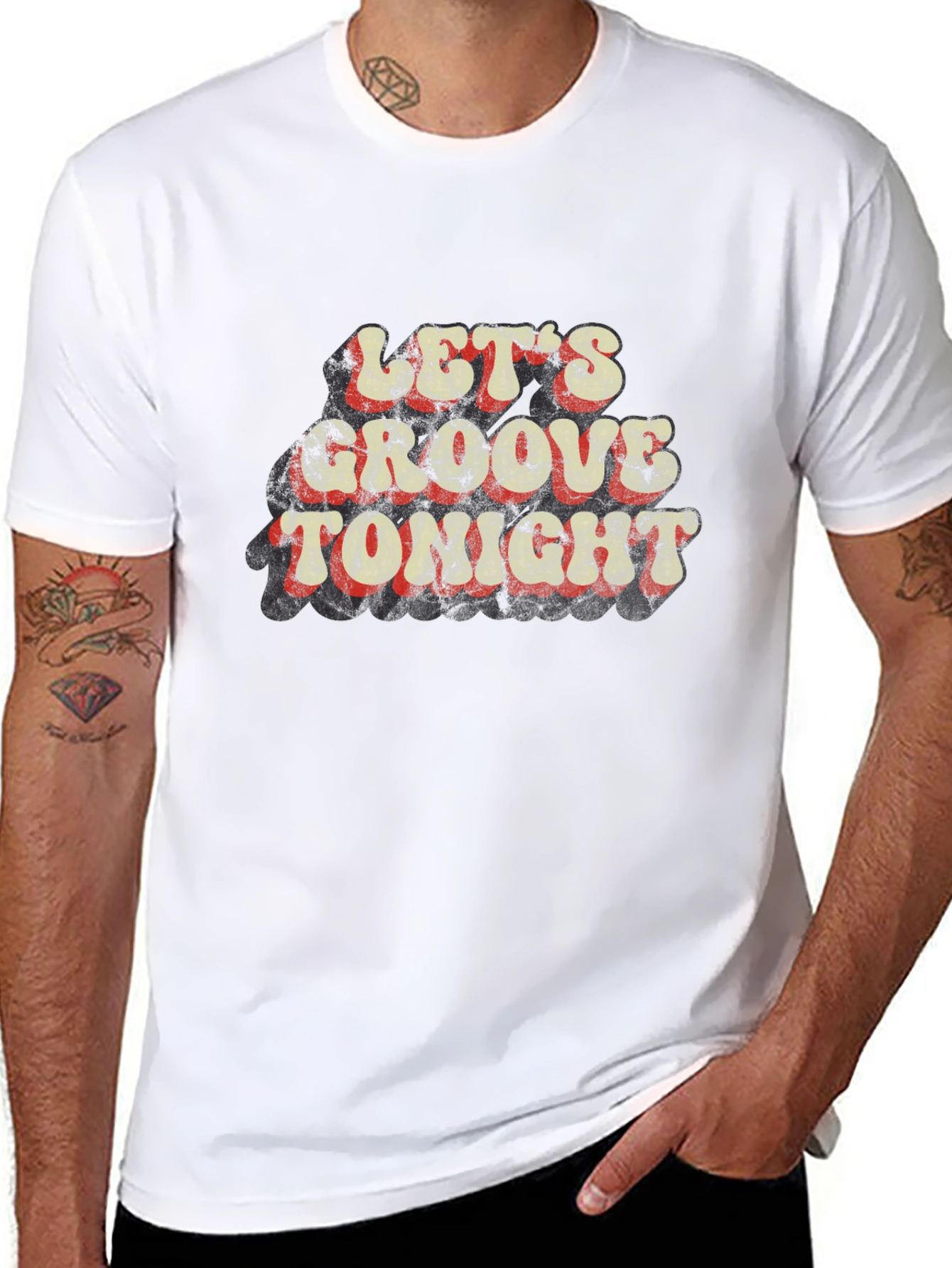 Retro Lets Groove Tonight Graphic Tee