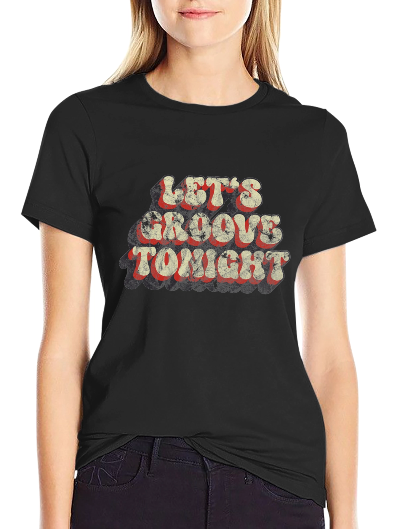 Retro Lets Groove Tonight Graphic Tee