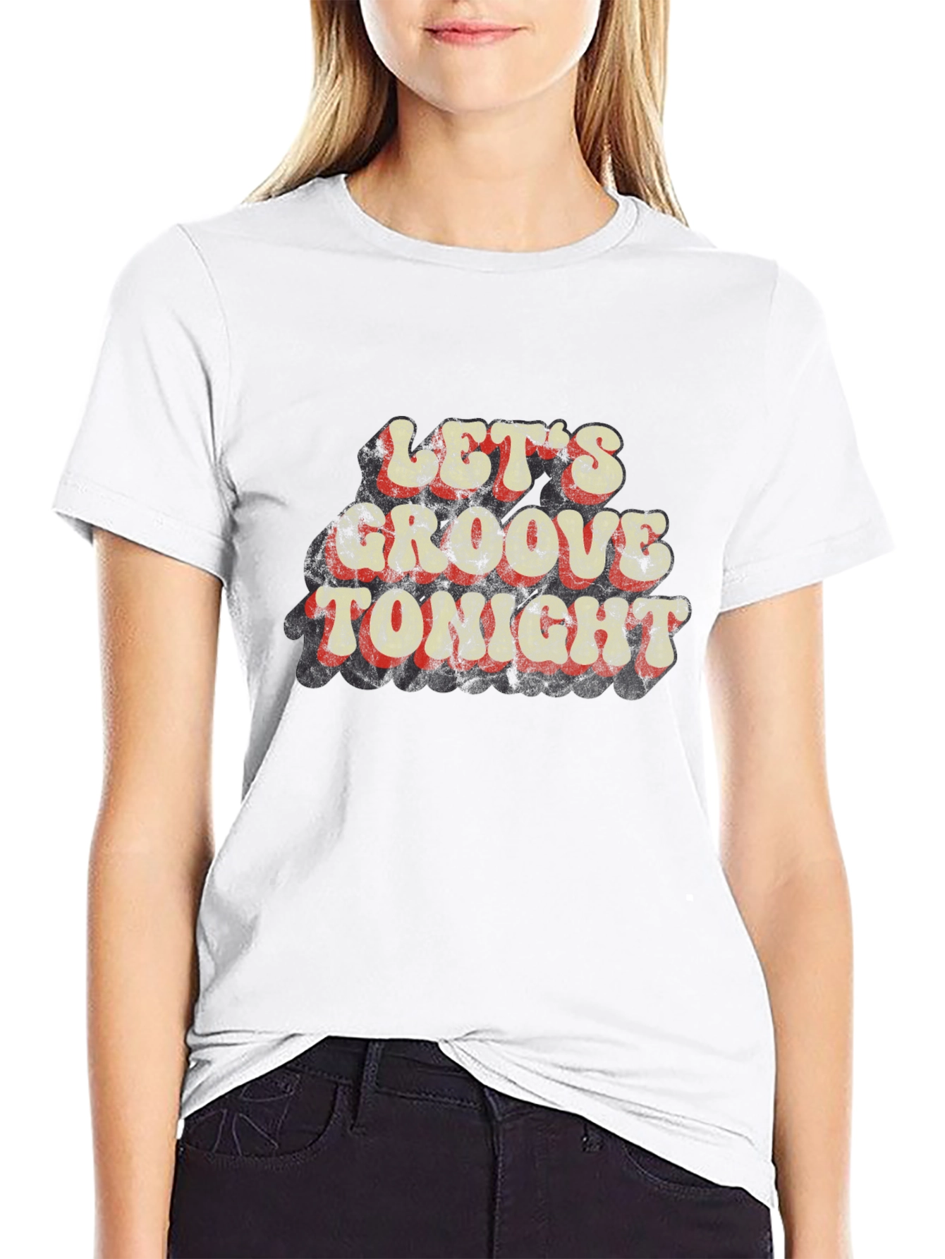 Retro Lets Groove Tonight Graphic Tee