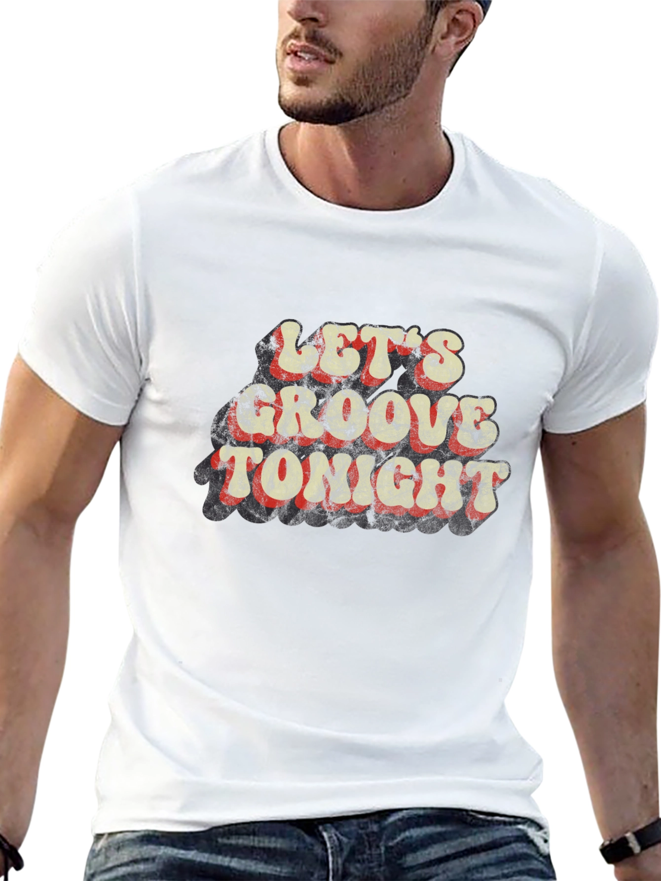 Retro Lets Groove Tonight Graphic Tee