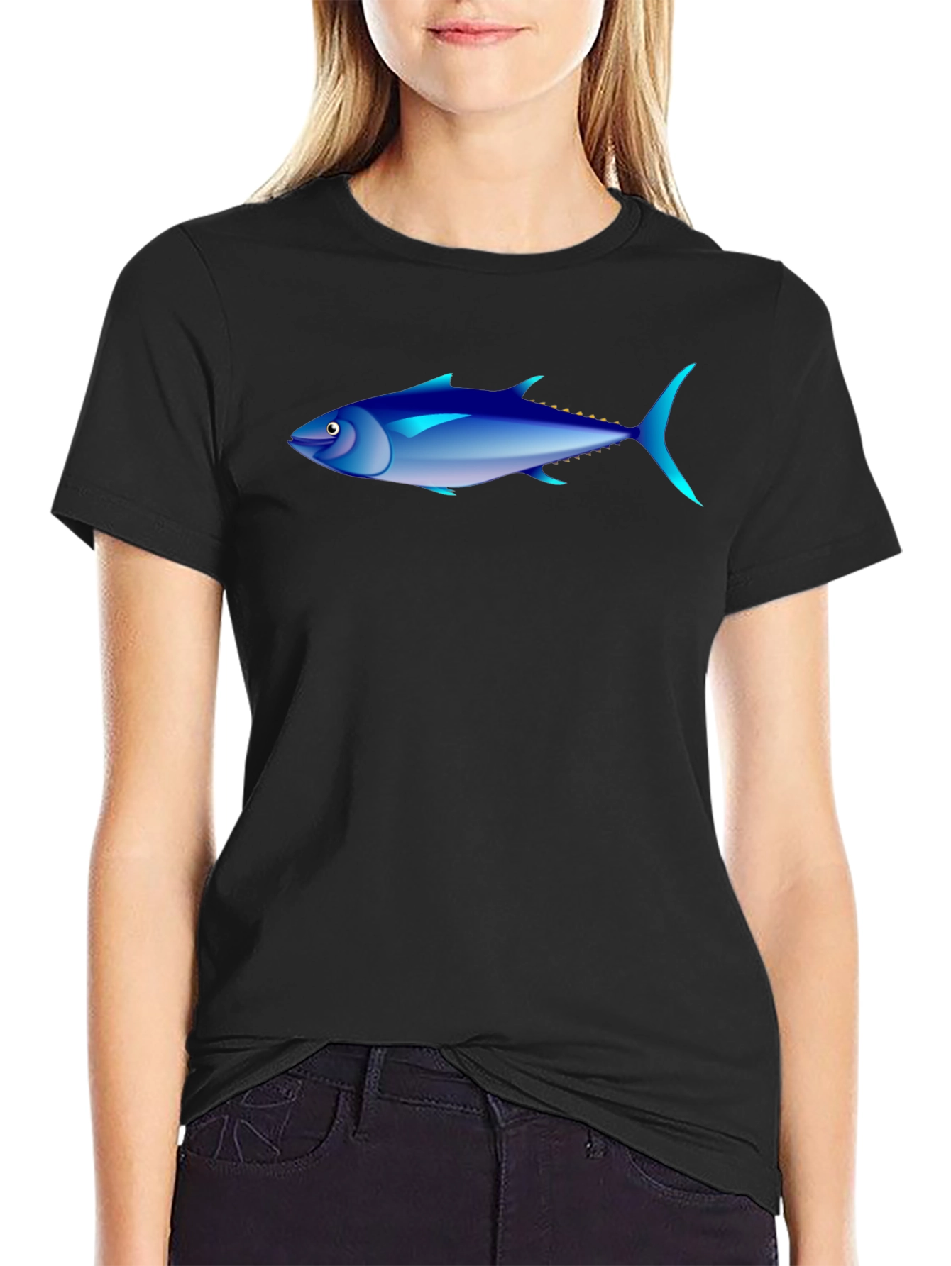 Tuna Graphic Black T-Shirt