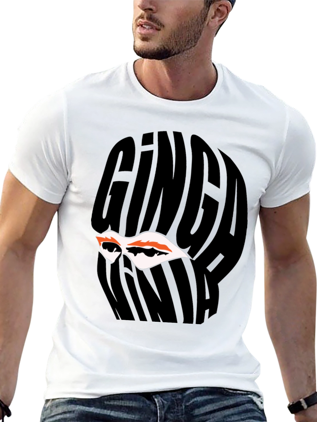 Ginga Ninja Graphic Tee - Black Cotton T-Shirt