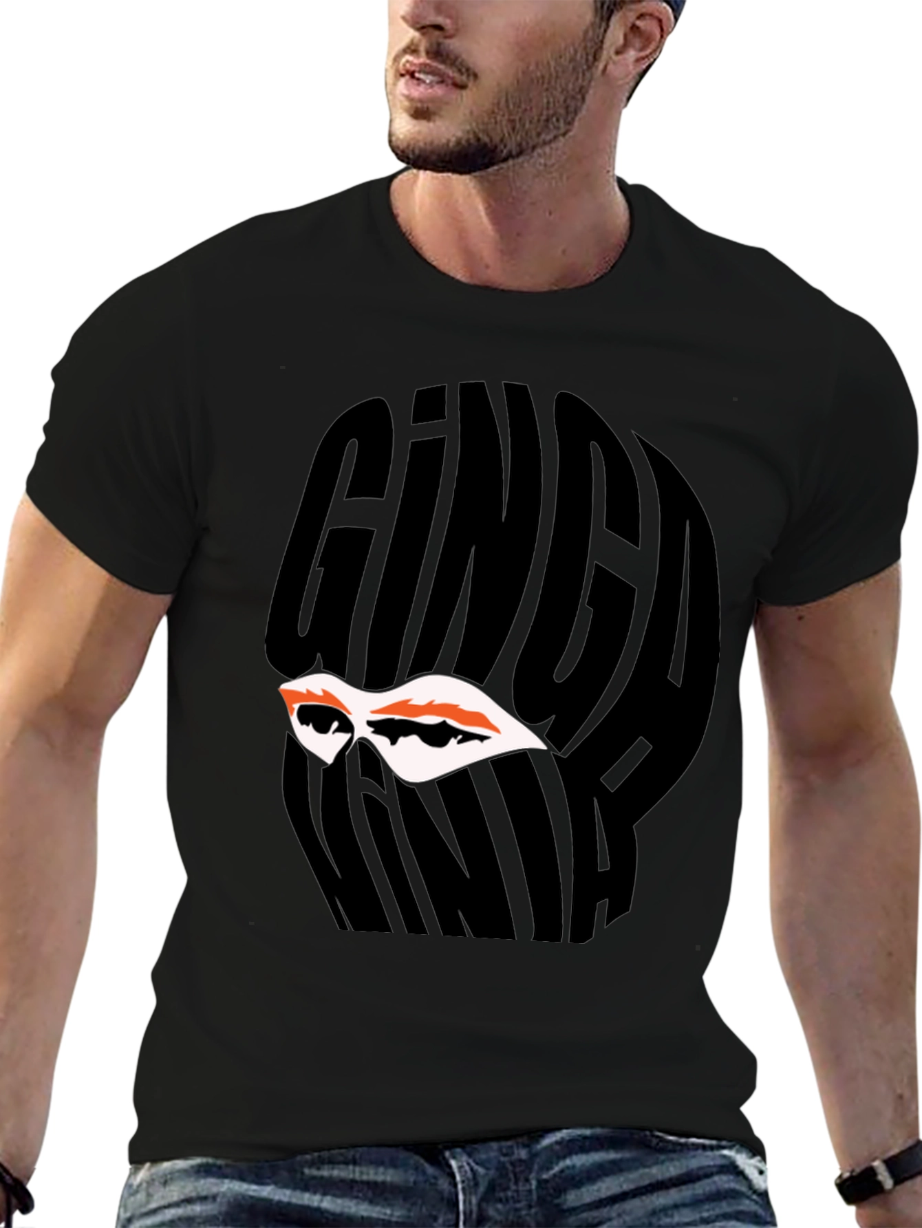 Ginga Ninja Graphic Tee - Black Cotton T-Shirt