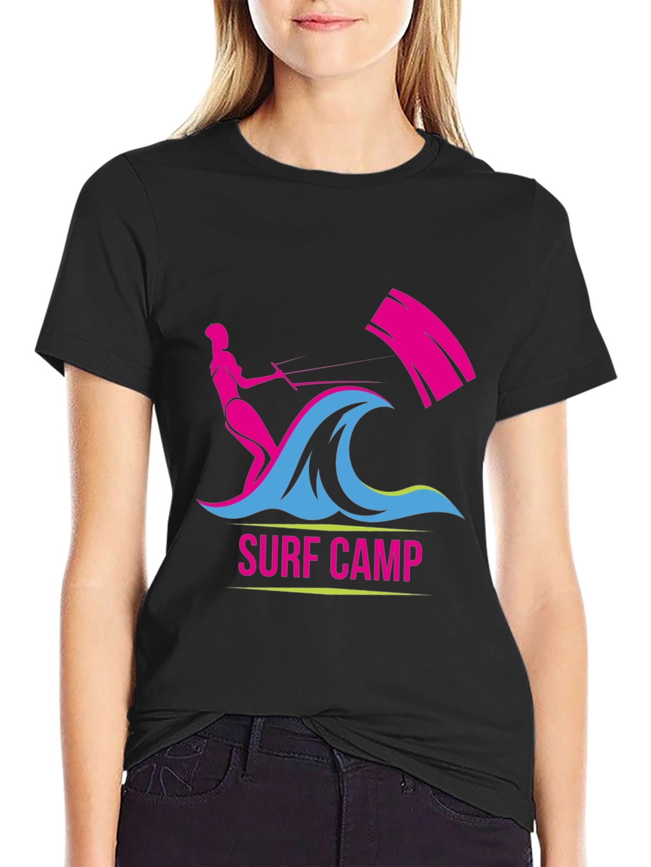 Surf Camp Graphic T-Shirt - Black