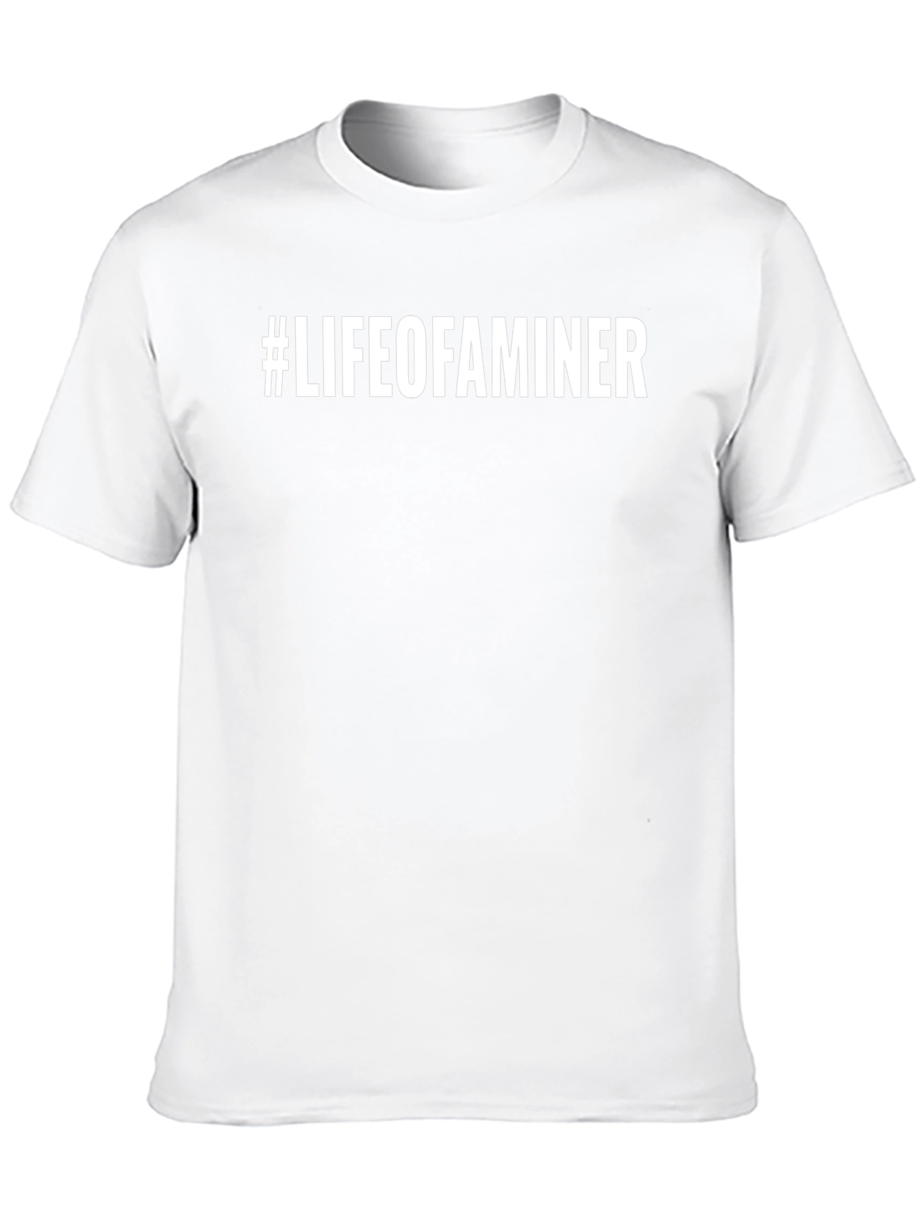 #Lifeofaminer Black T-Shirt Crew Neck Casual Style