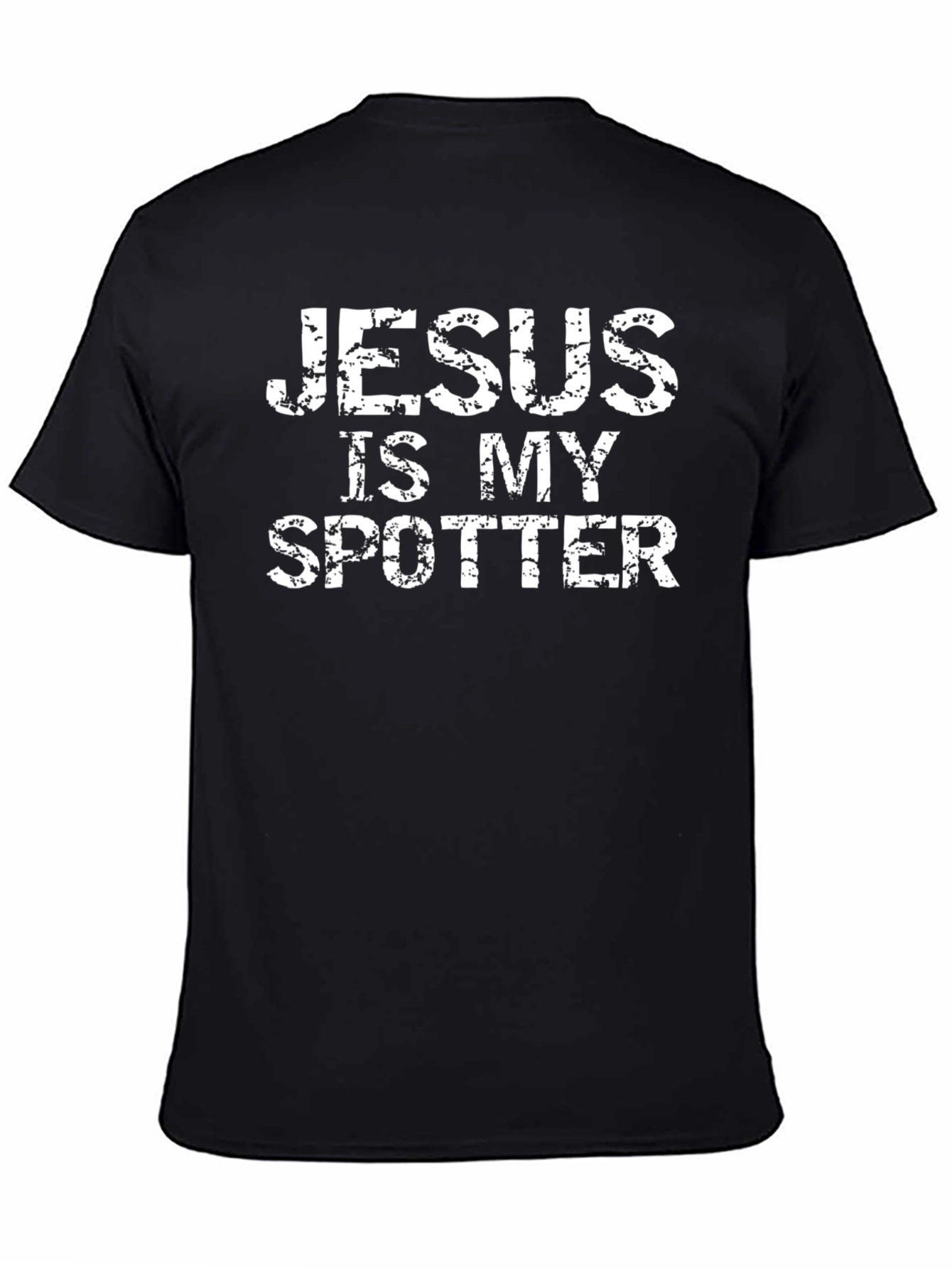 Jesus Is My Spotter Black T-Shirt