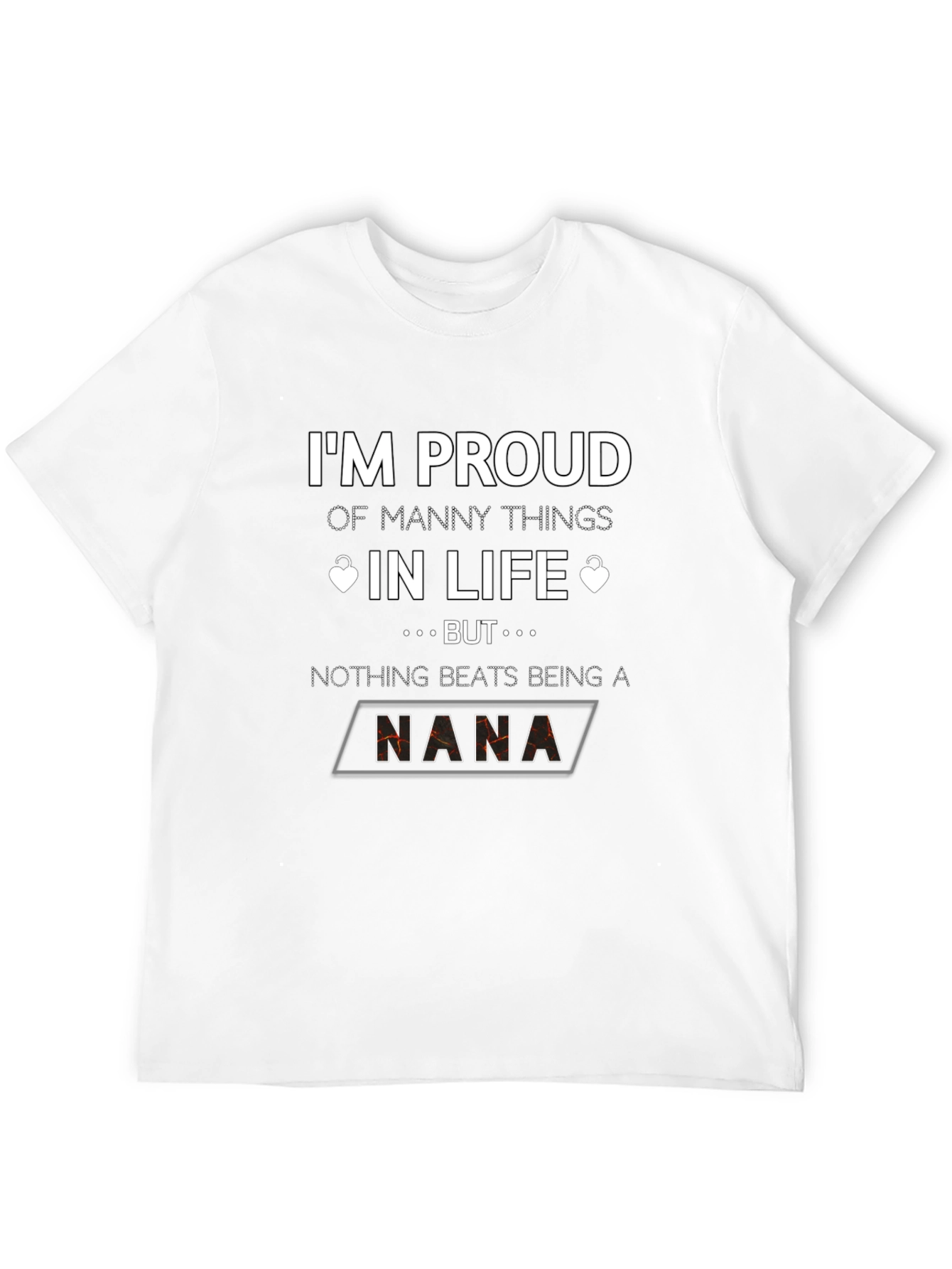 Proud Nana T-Shirt - Black Graphic Tee