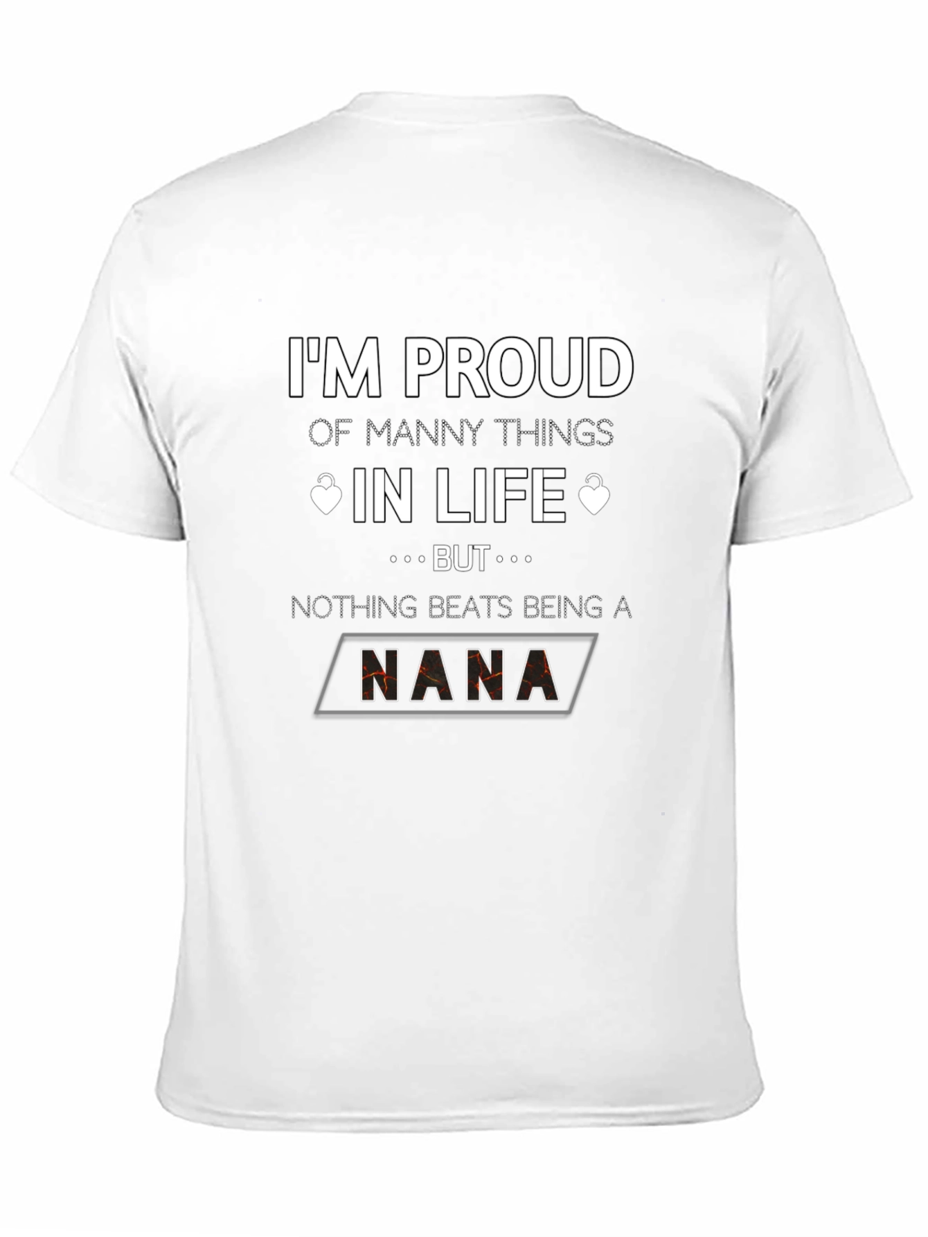 Proud Nana T-Shirt - Black Graphic Tee
