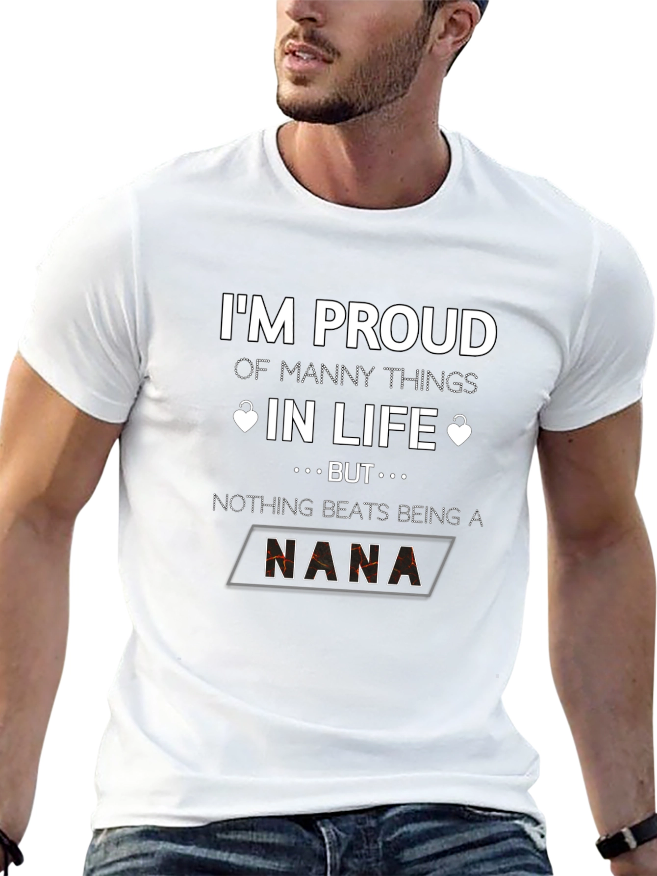 Proud Nana T-Shirt - Black Graphic Tee