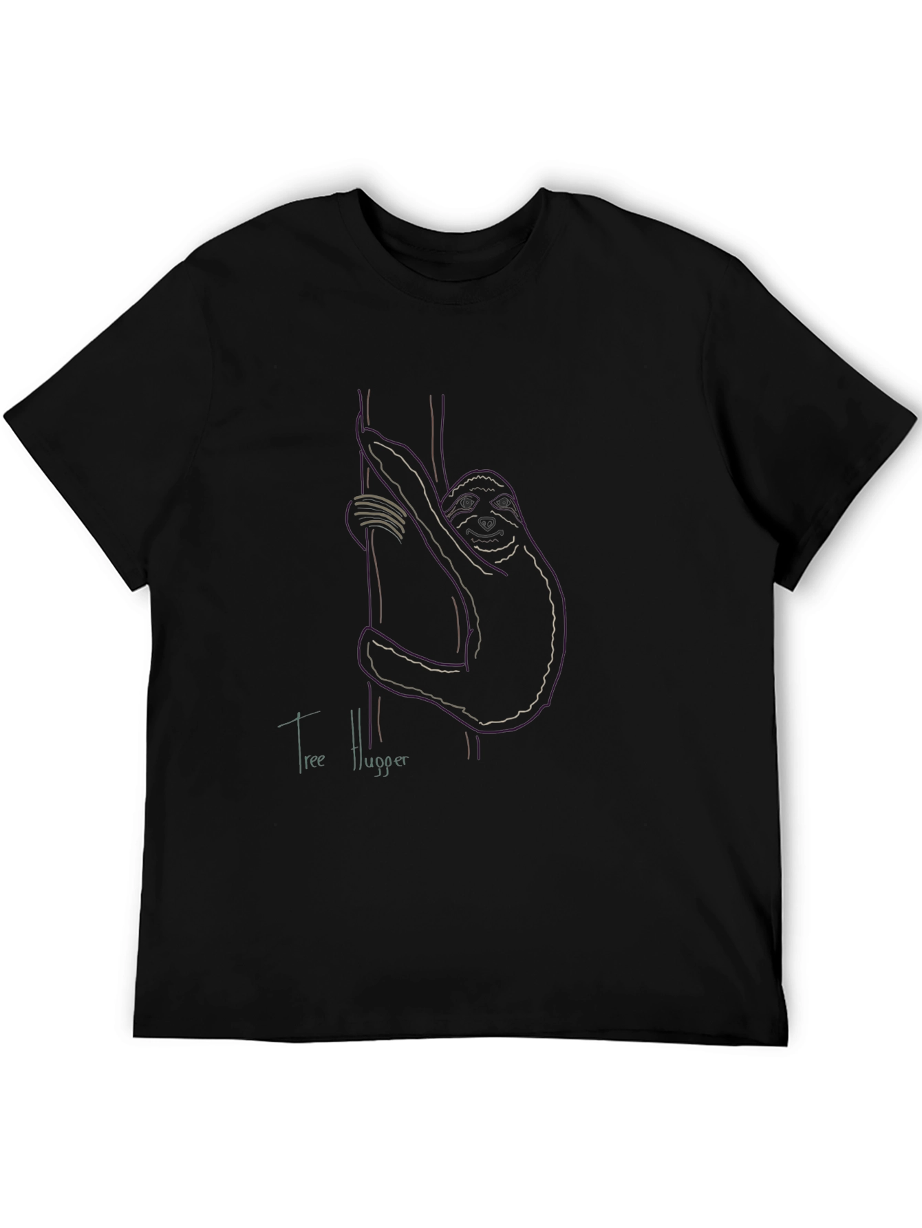 Tree Hugger Sloth Graphic Tee - Nature Lovers Apparel