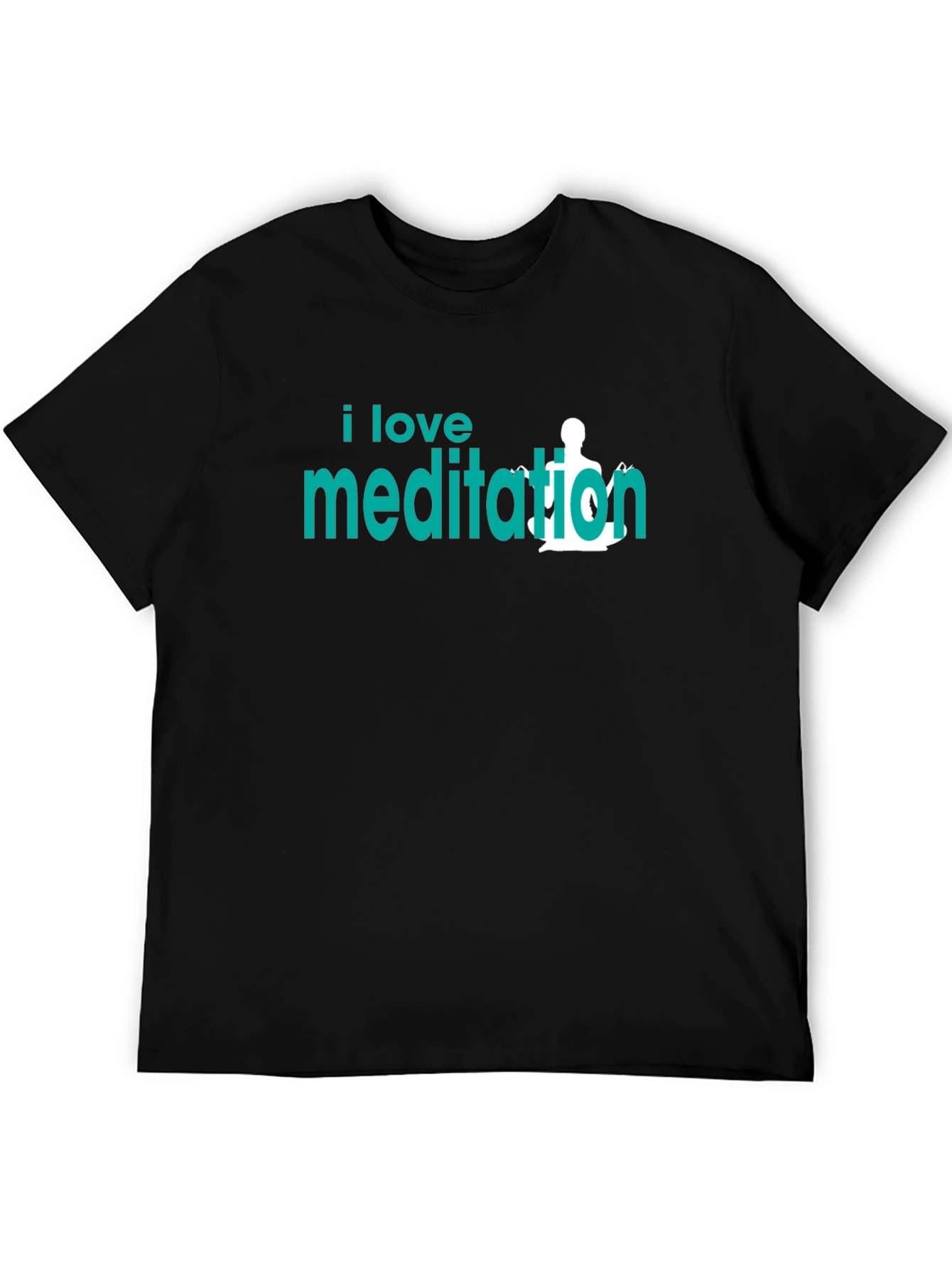I Love Meditation Graphic T-Shirt - Black