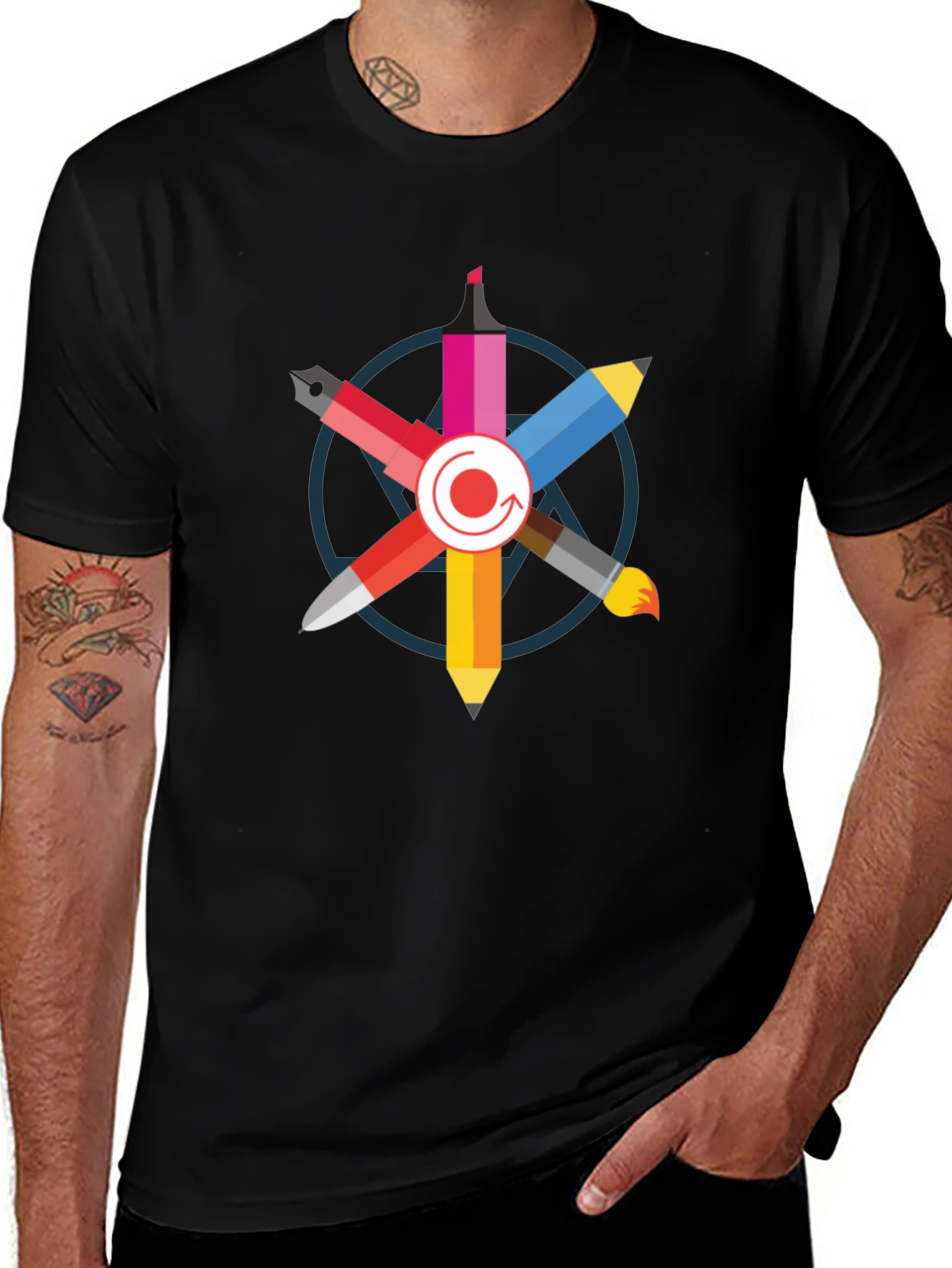 Creative Artists Palette T-Shirt - Black