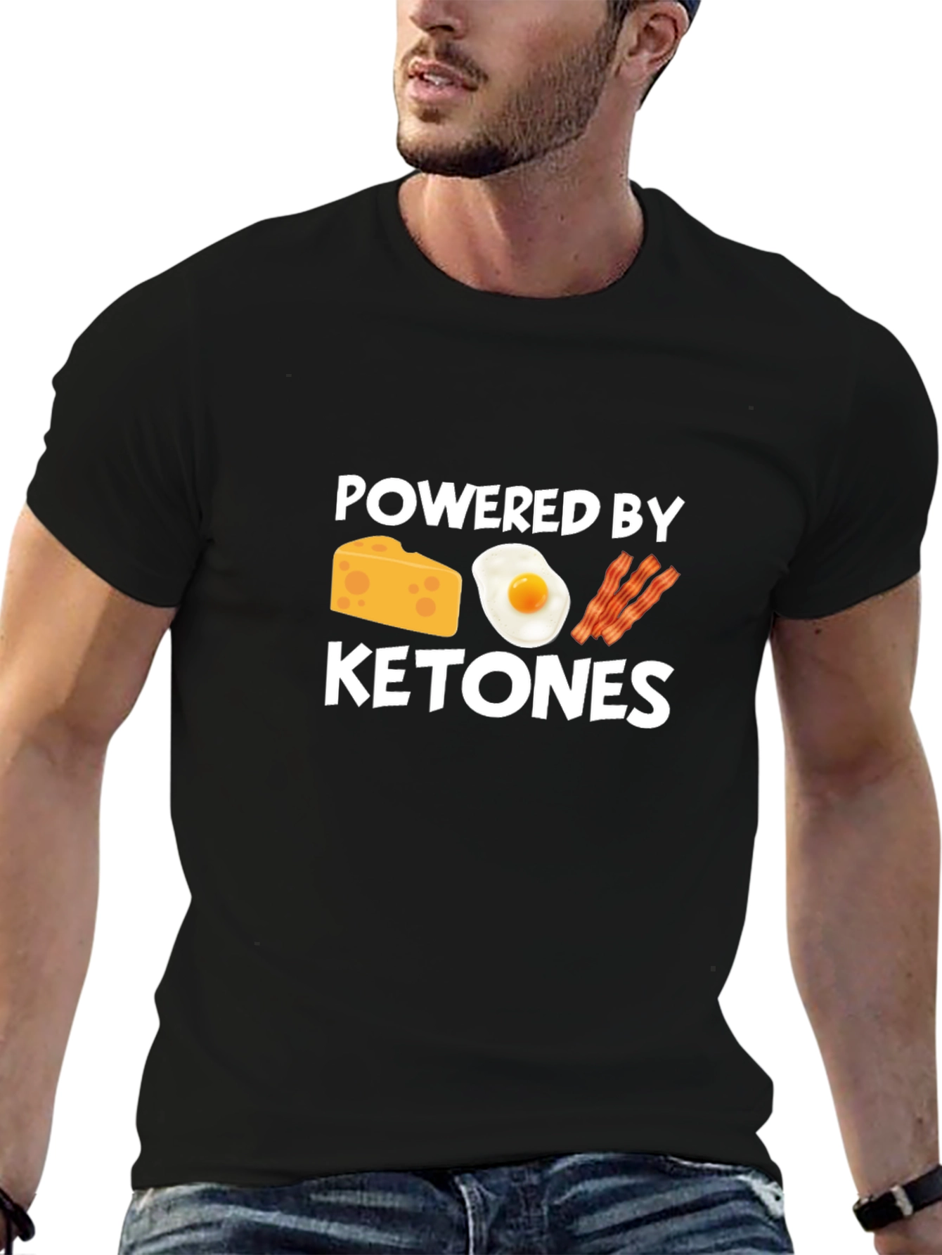 Powered By Ketones Black T-Shirt
