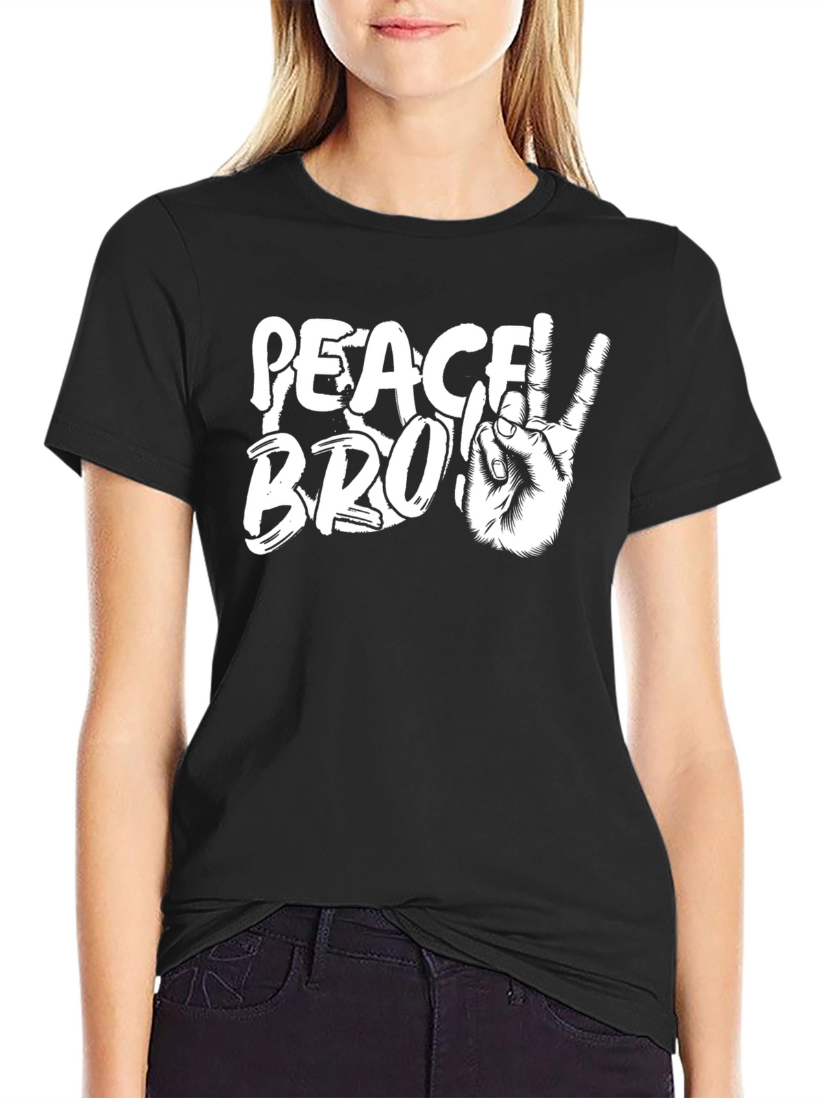 Peace Bro Graphic T-Shirt - Mens Black Tee
