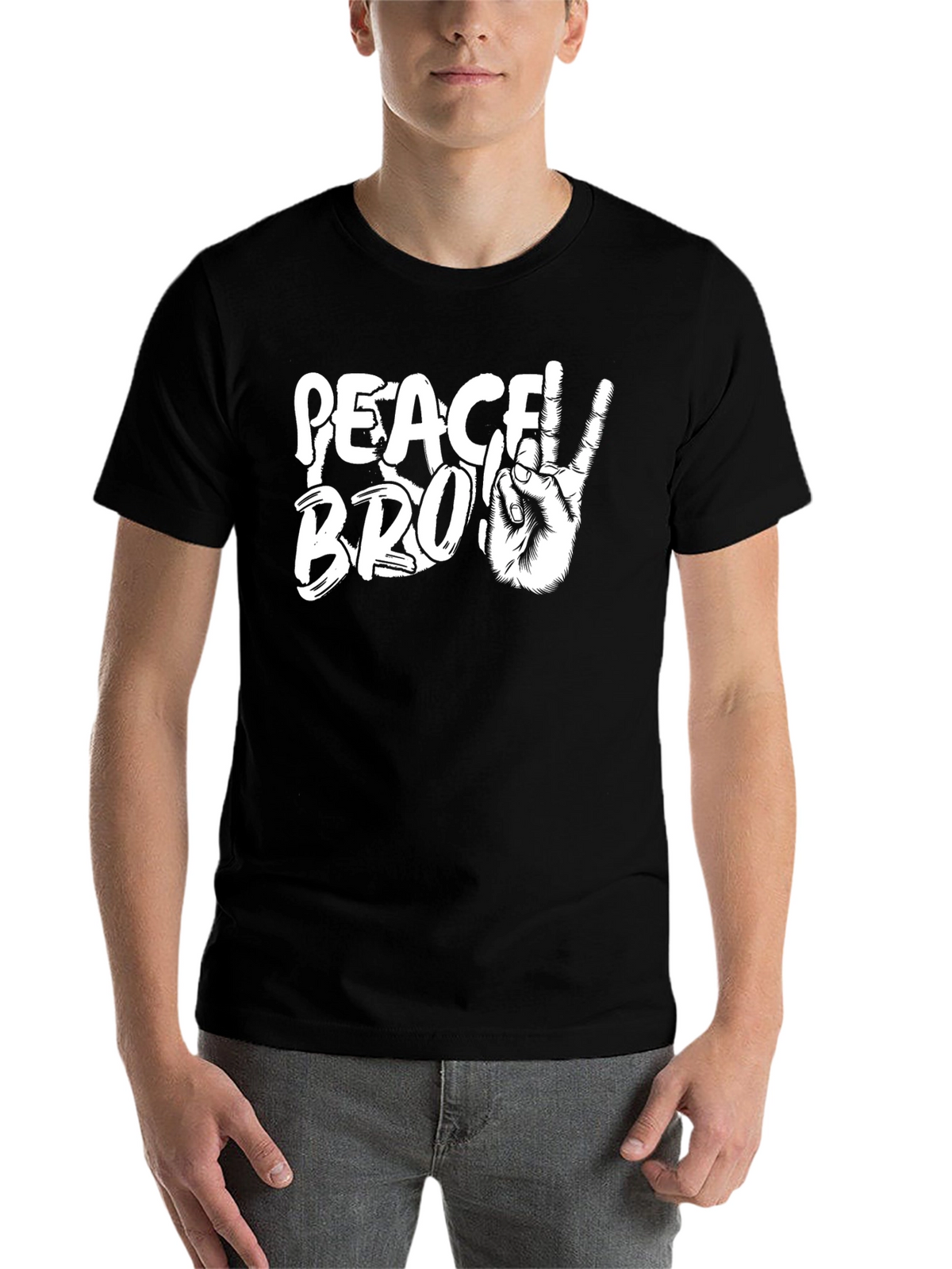 Peace Bro Graphic T-Shirt - Mens Black Tee
