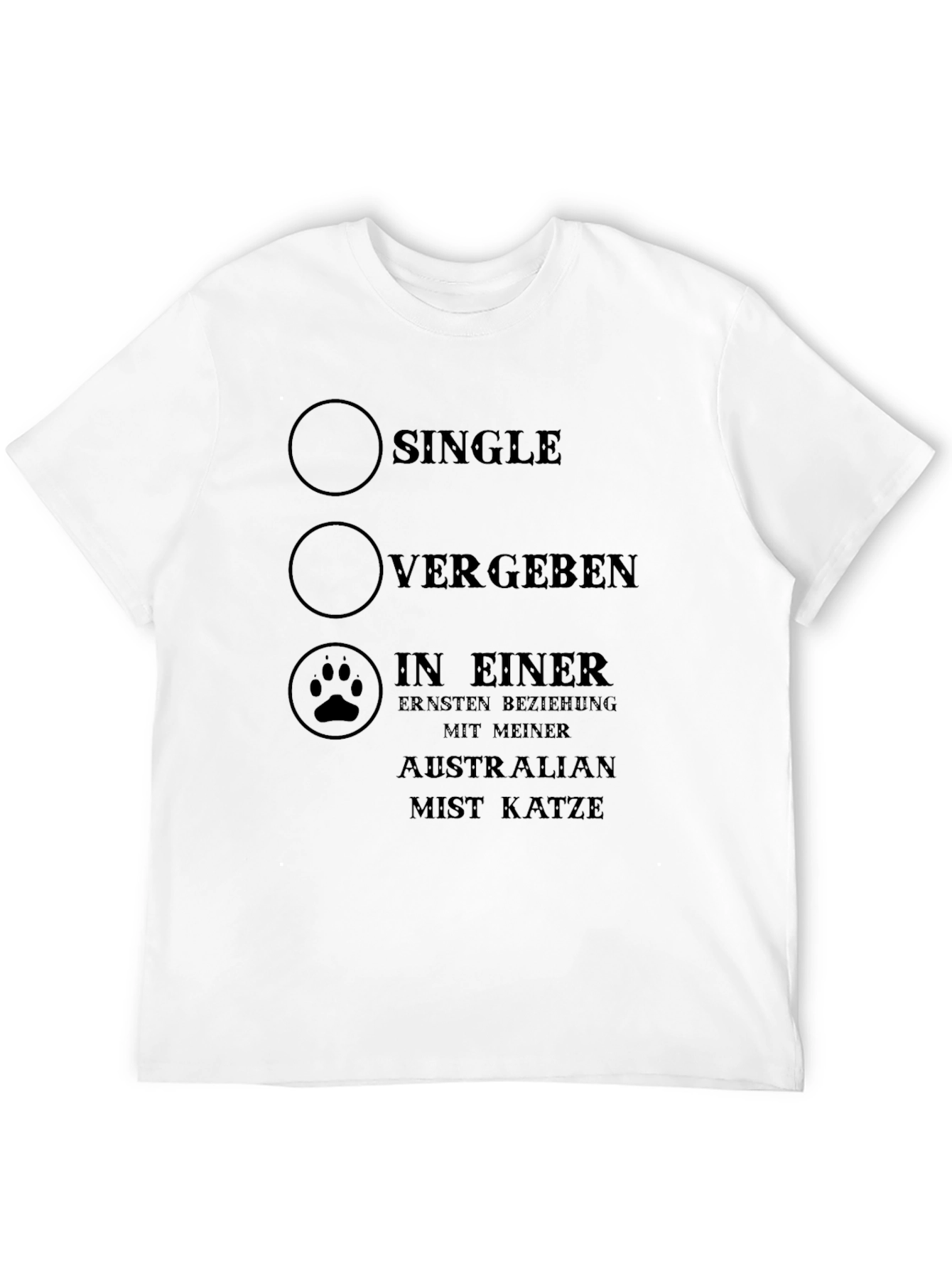 Single Vergeben Cat Lover Novelty T-Shirt