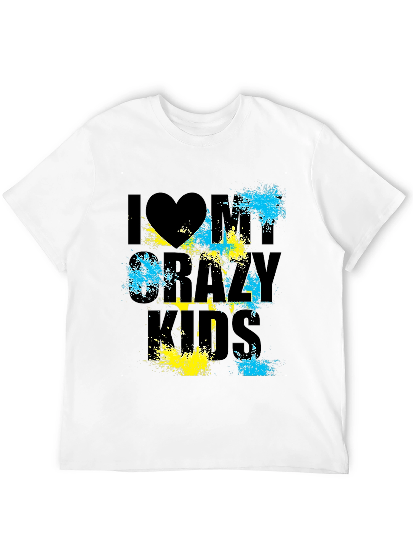 I Love My Crazy Kids Graphic T-Shirt - Black