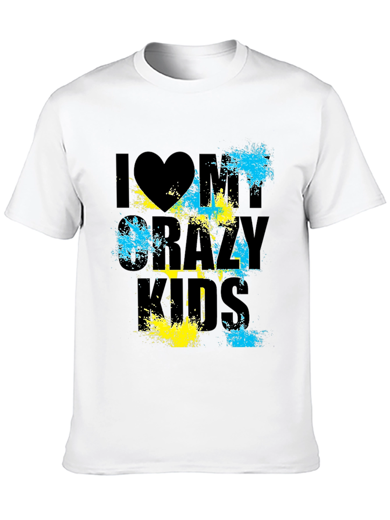 I Love My Crazy Kids Graphic T-Shirt - Black