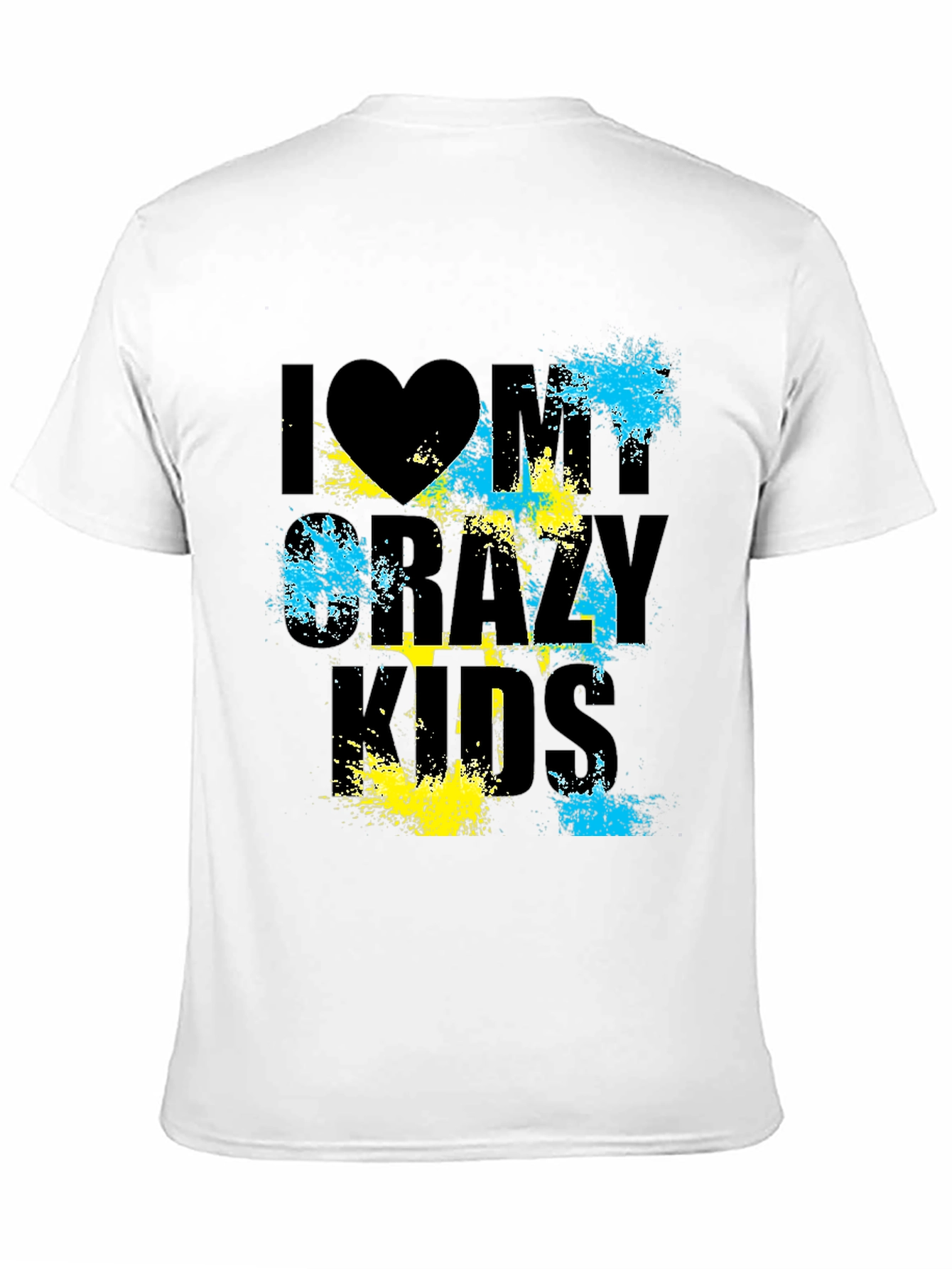 I Love My Crazy Kids Graphic T-Shirt - Black