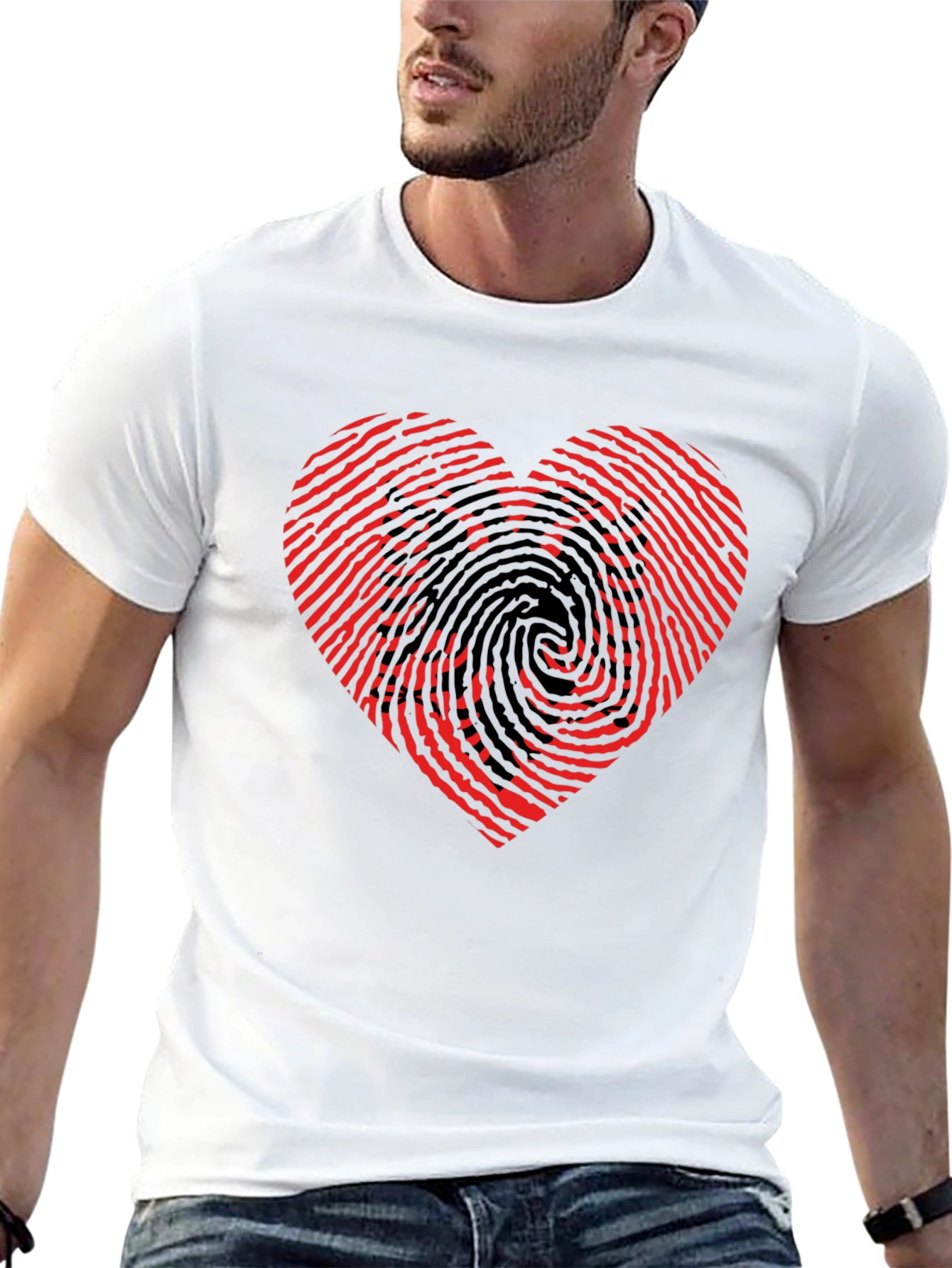Heart & Eagle Graphic Black T-Shirt