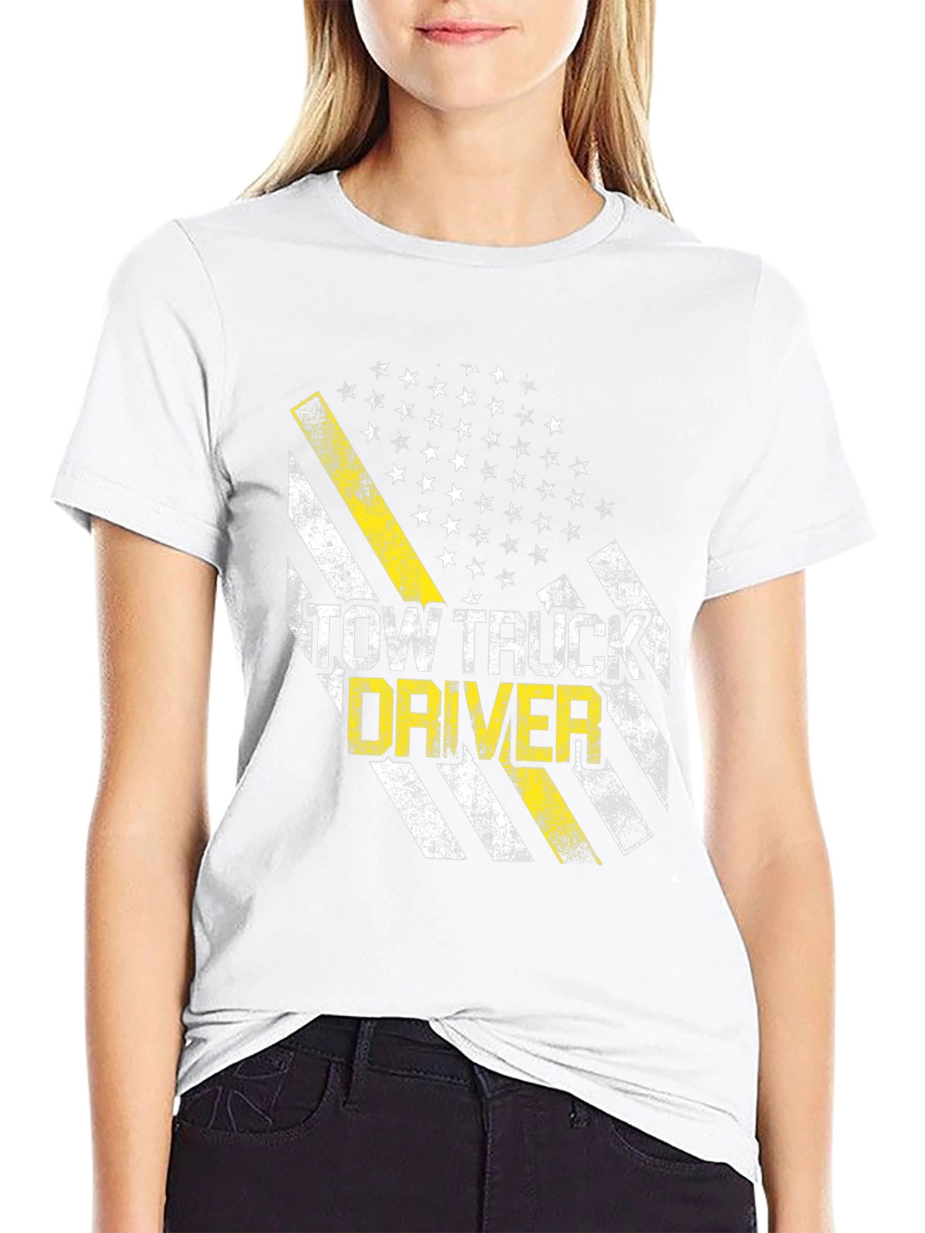 Tow Truck Driver Thin Yellow Line T-Shirt
