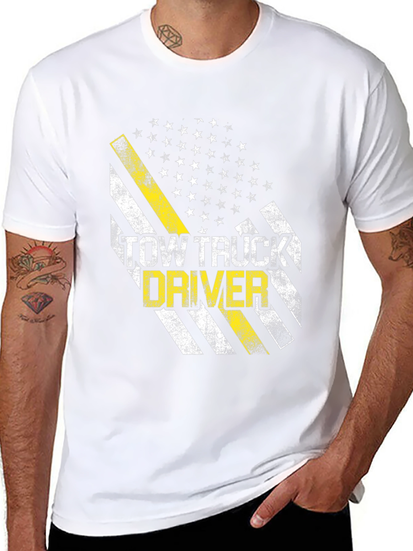Tow Truck Driver Thin Yellow Line T-Shirt