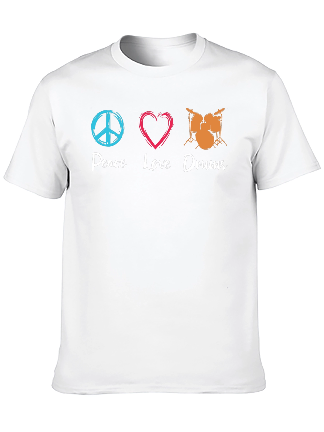 Peace Love Drums Black T-Shirt