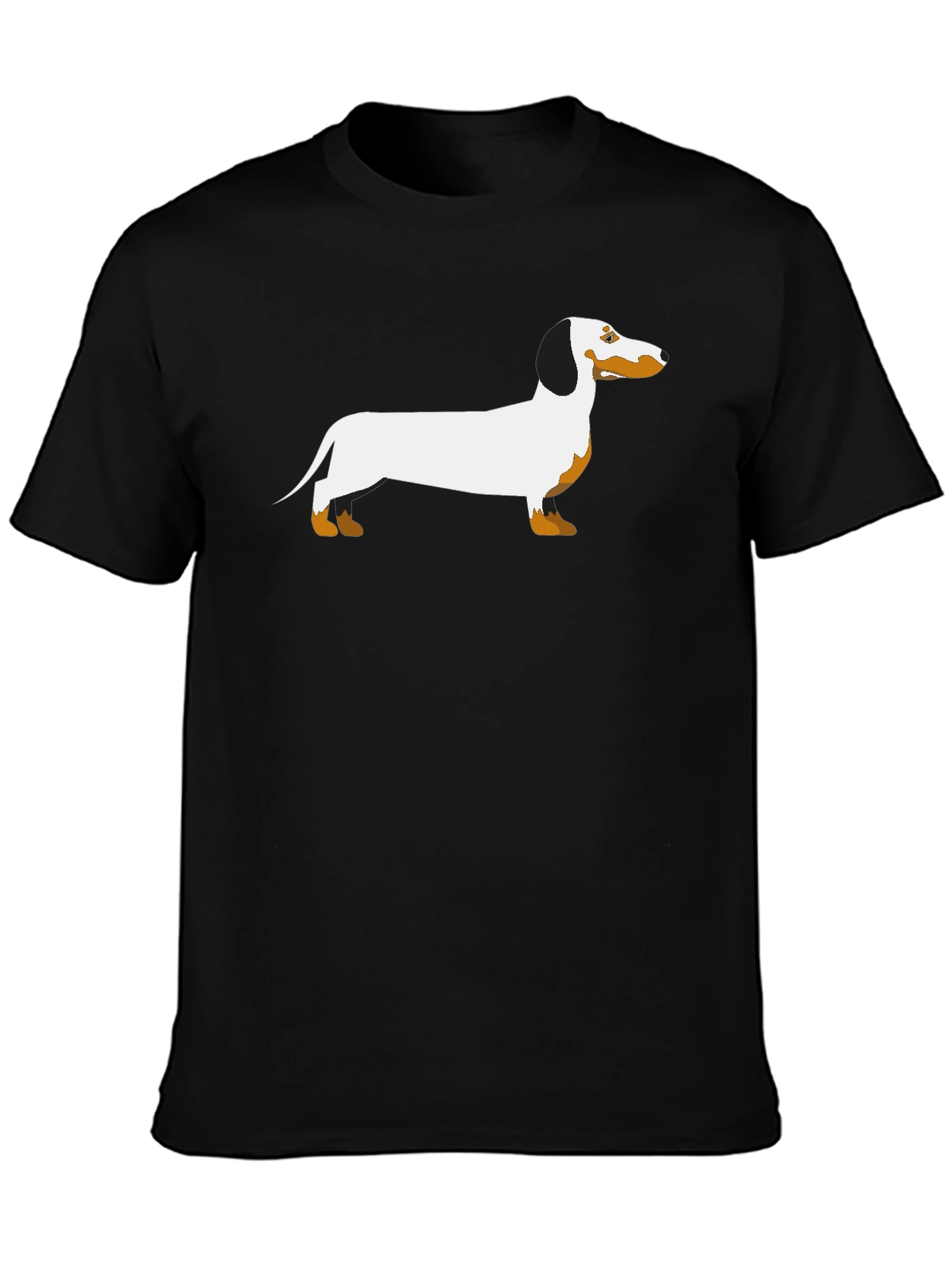 Dachshund Graphic T-Shirt - Black Cotton Blend
