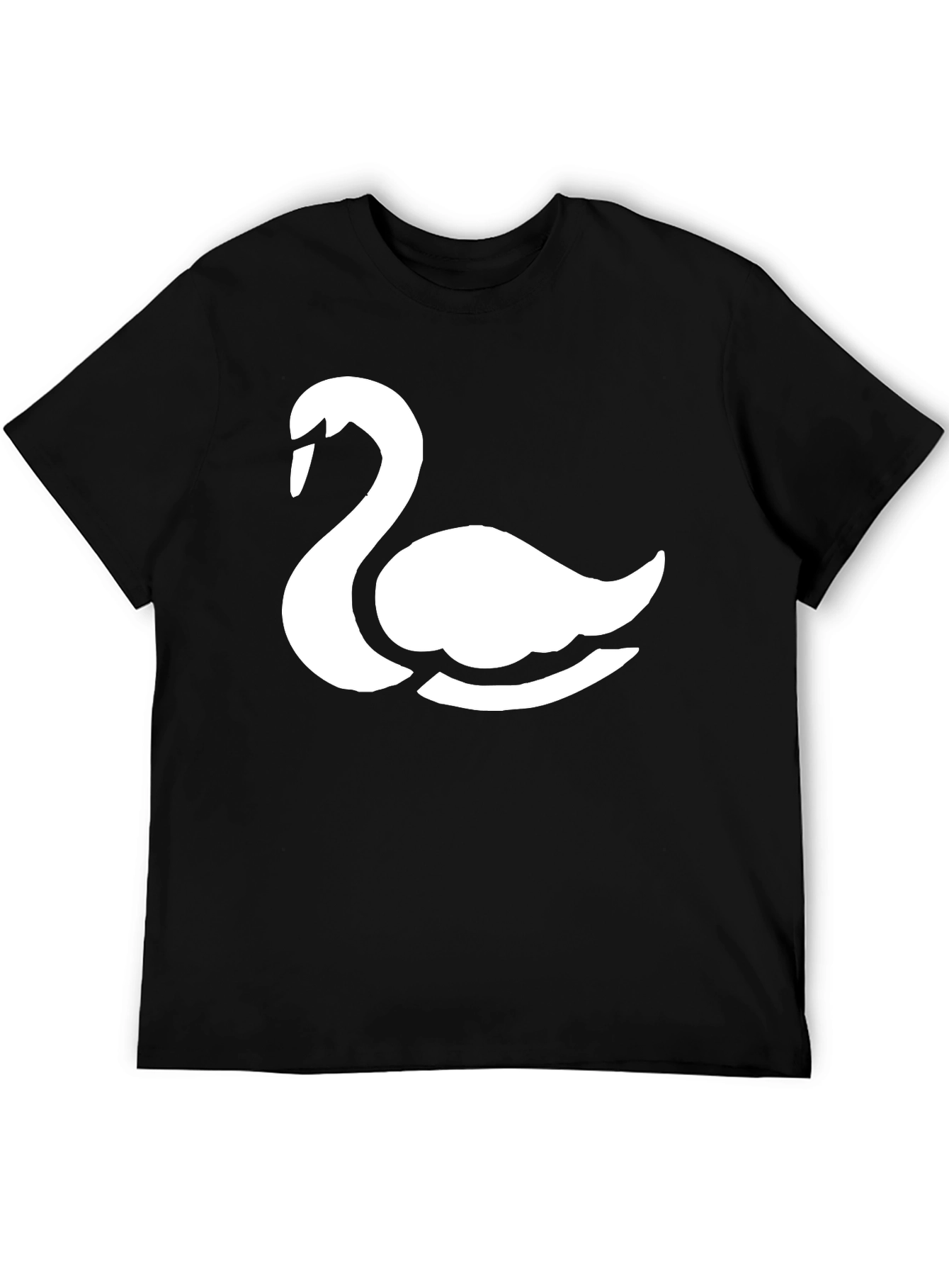 Swan Graphic Black T-Shirt - Stylish & Comfortable