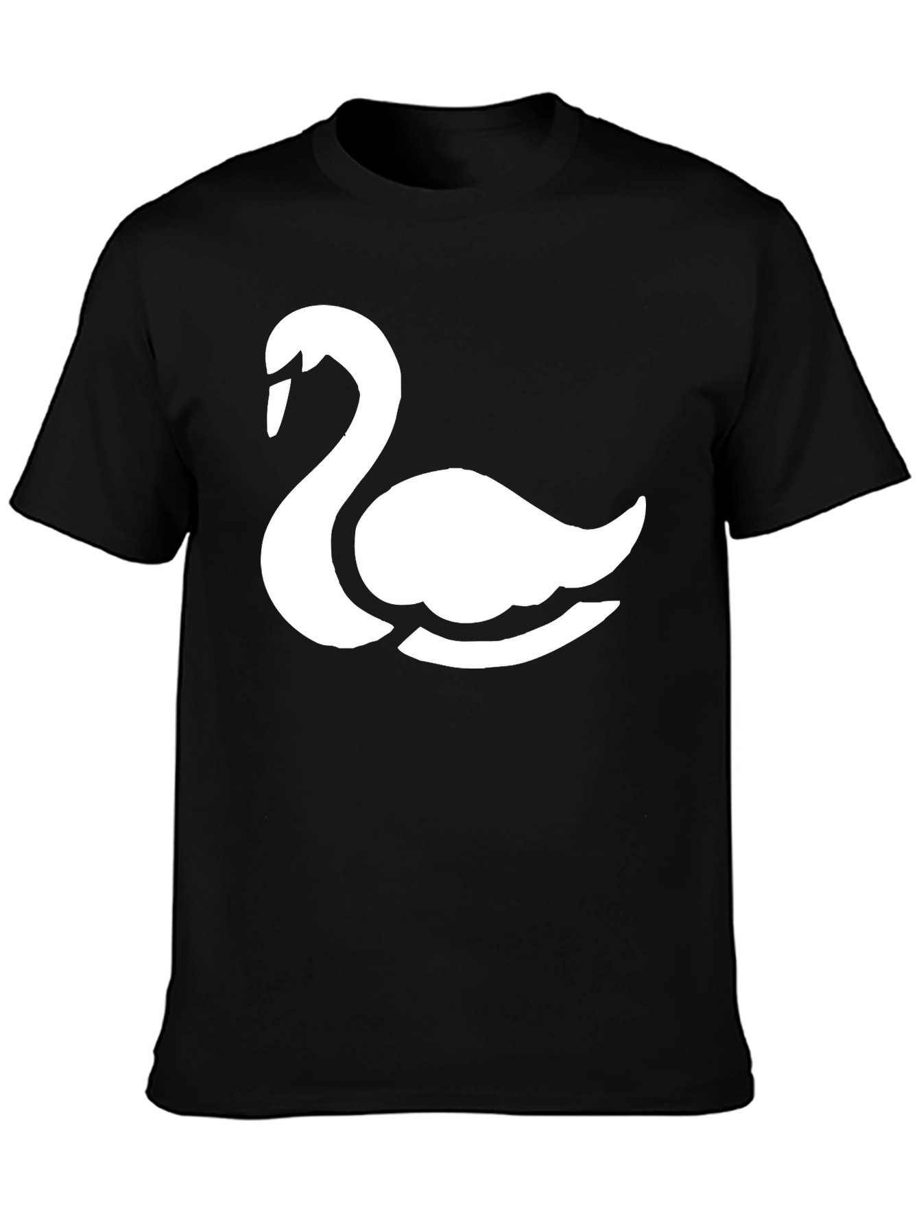 Swan Graphic Black T-Shirt - Stylish & Comfortable