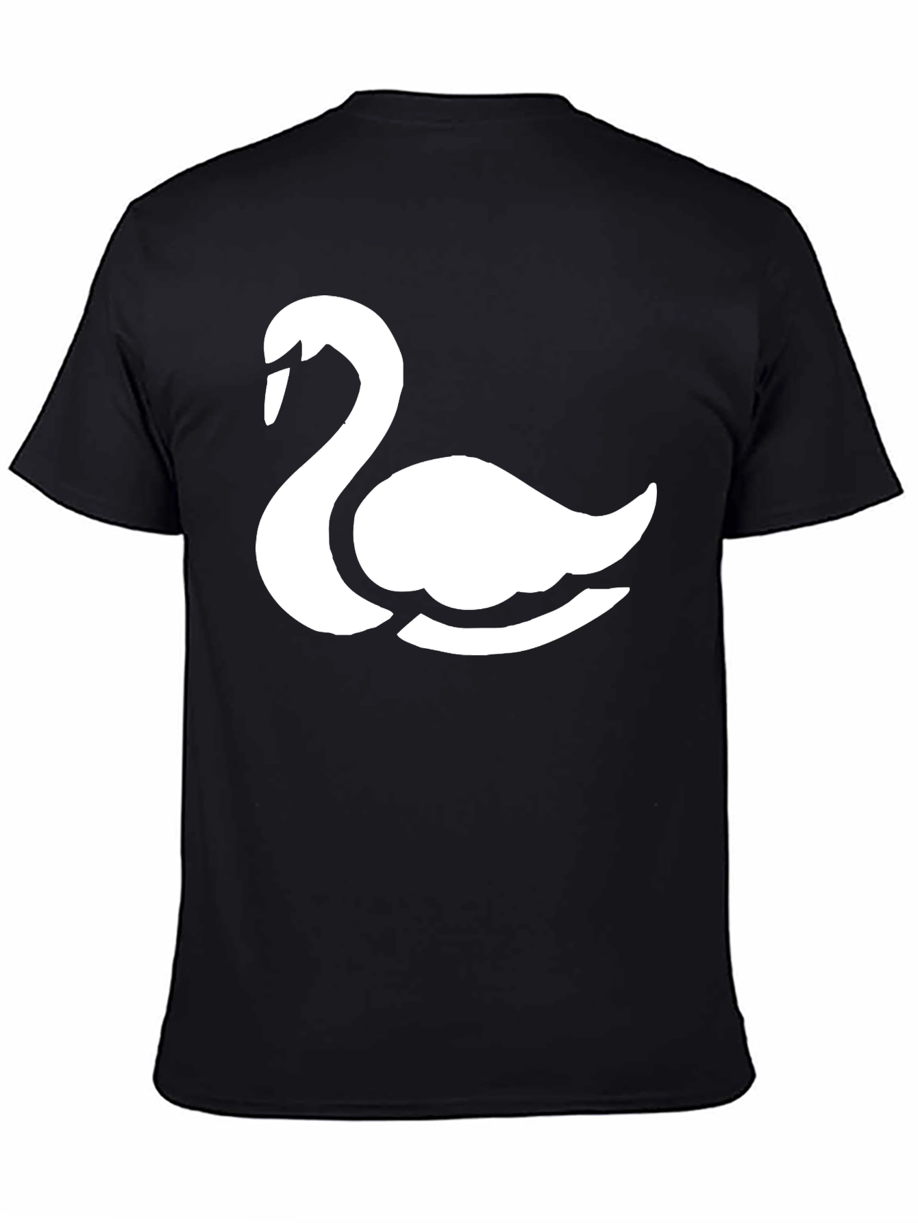Swan Graphic Black T-Shirt - Stylish & Comfortable