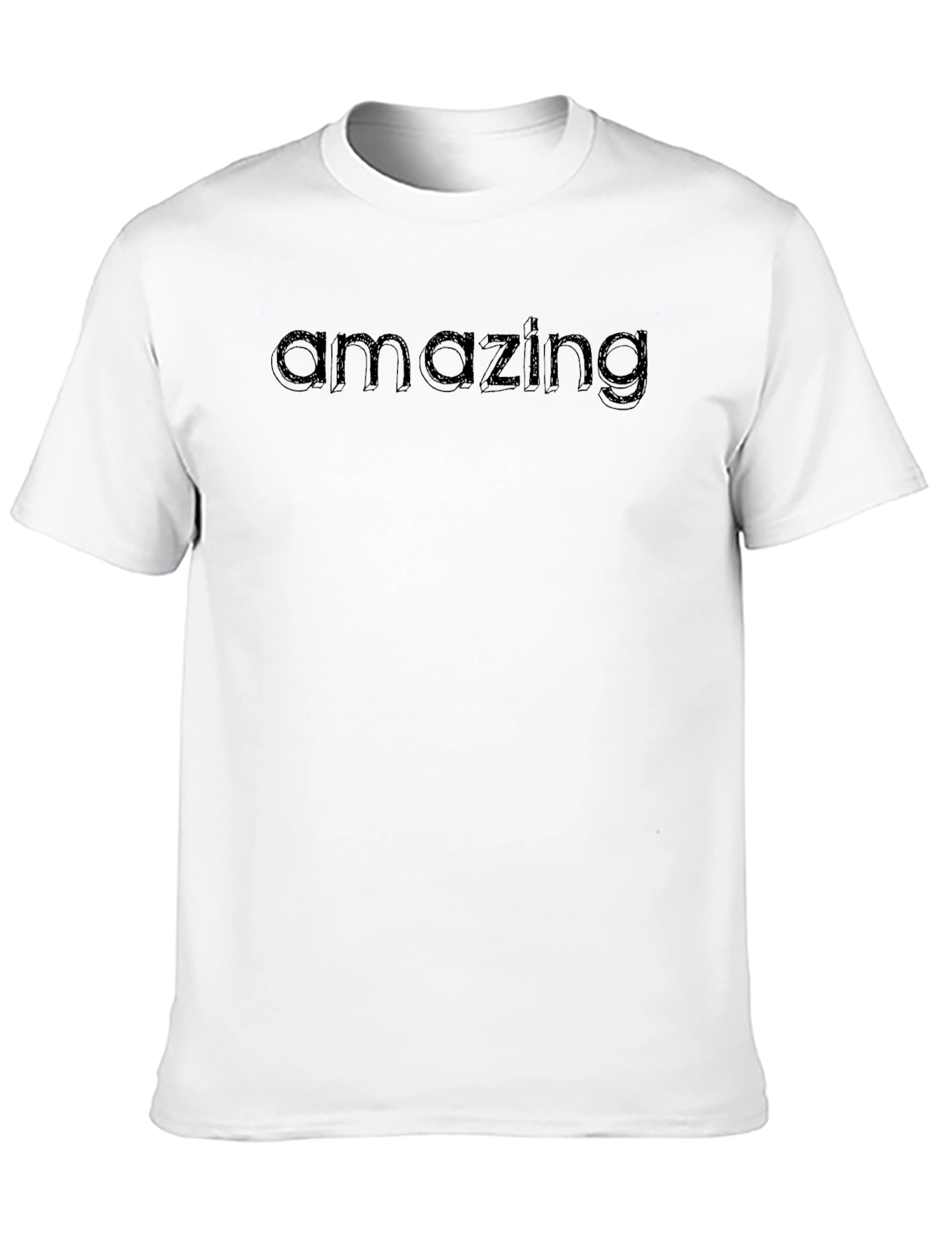 Amazing Graphic Print Mens Black T-Shirt