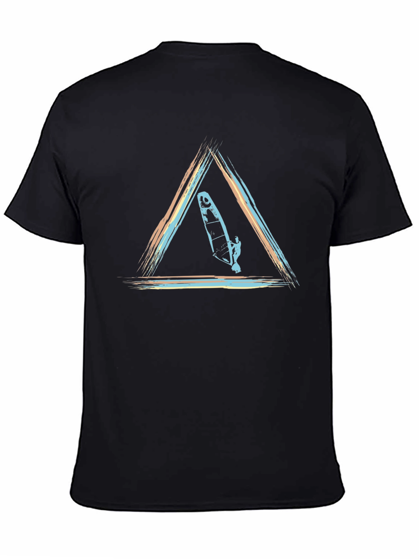Windsurf Triangle Graphic T-Shirt - Black