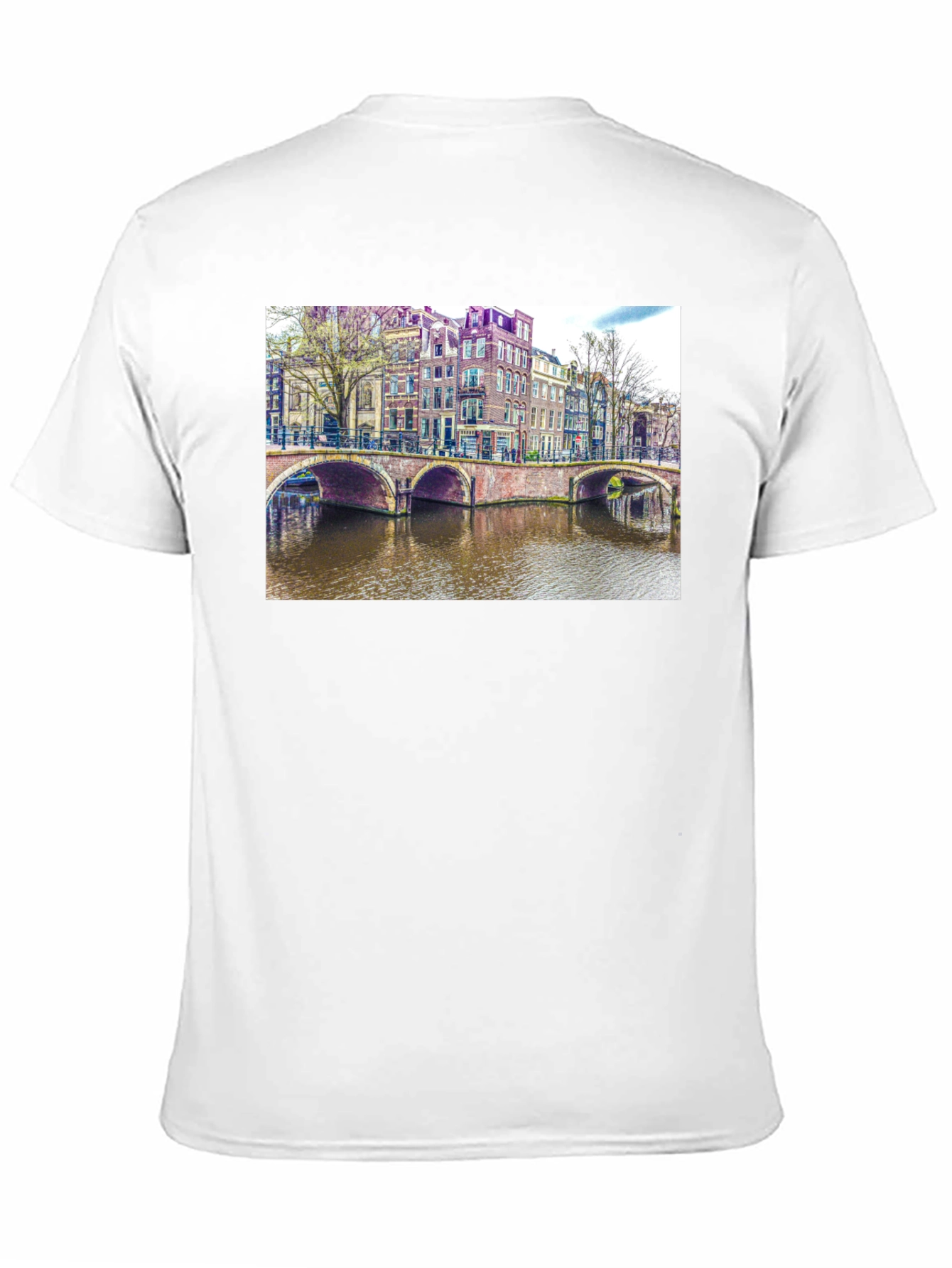 Amsterdam Canal T-Shirt - Unique Cityscape Design