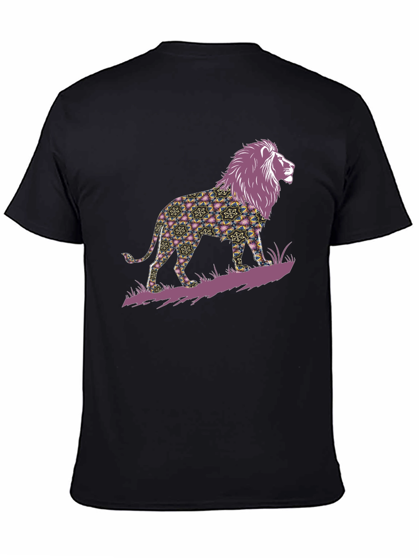 Lion Graphic Print Mens T-Shirt - Bold Style
