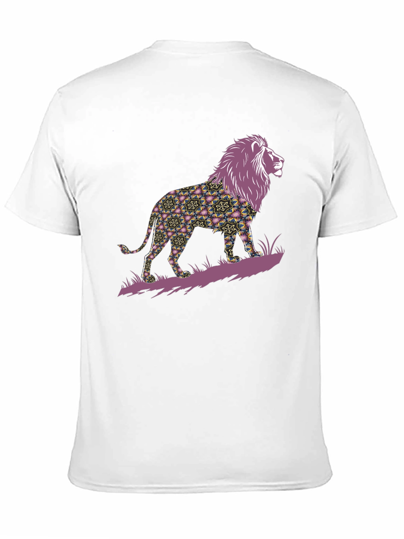 Lion Graphic Print Mens T-Shirt - Bold Style