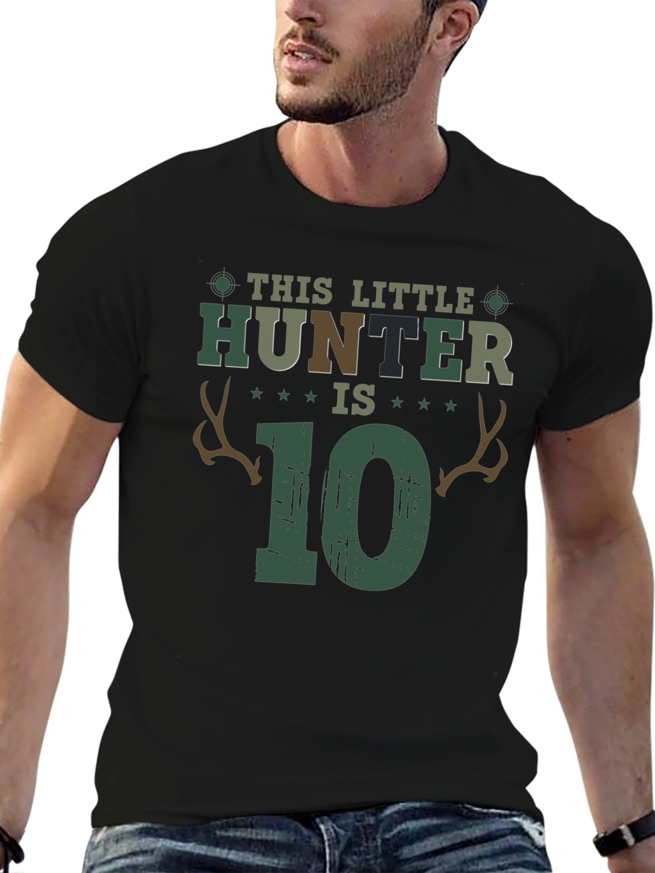 This Little Hunter is 10 Birthday T-Shirt