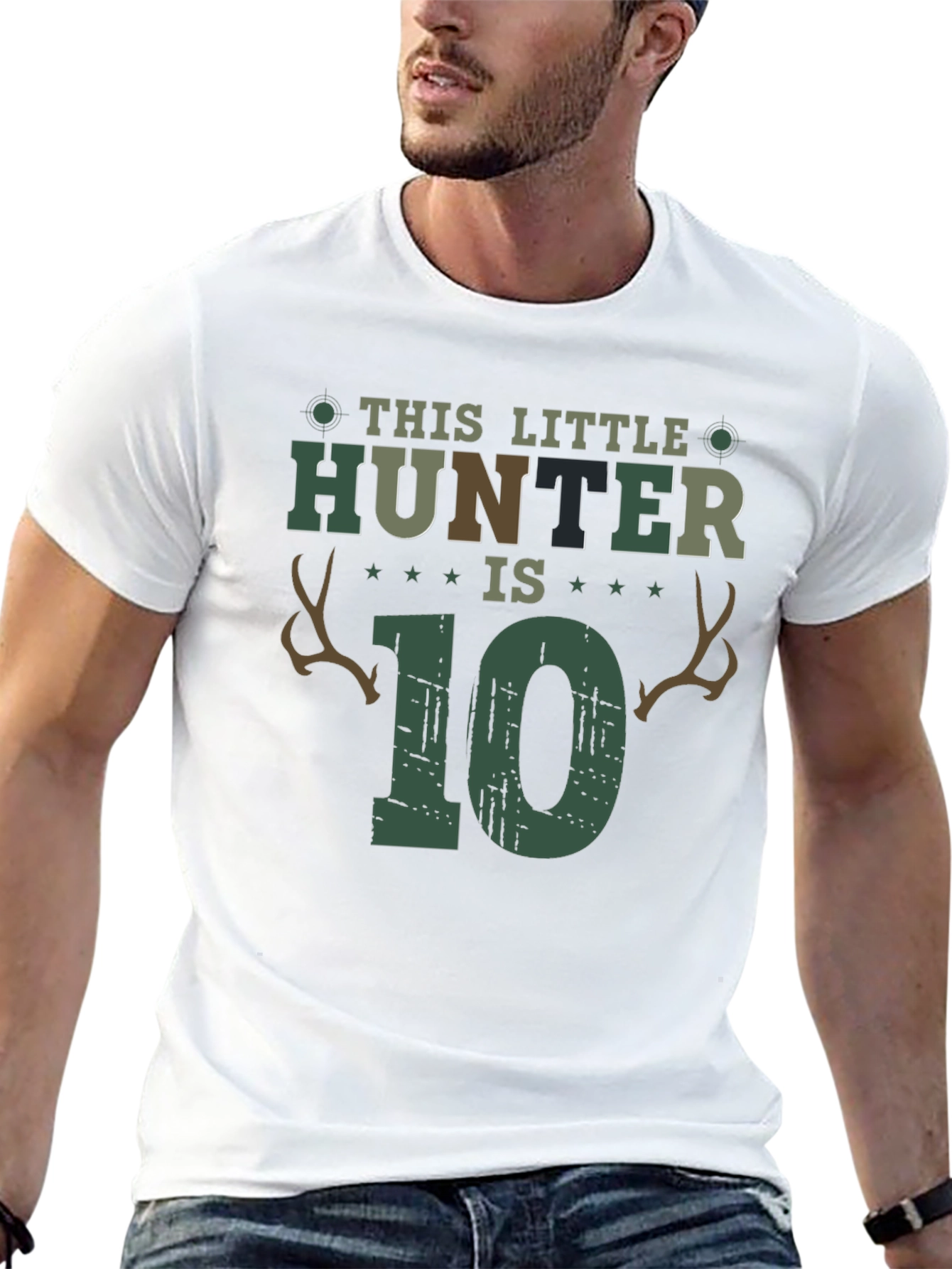 This Little Hunter is 10 Birthday T-Shirt