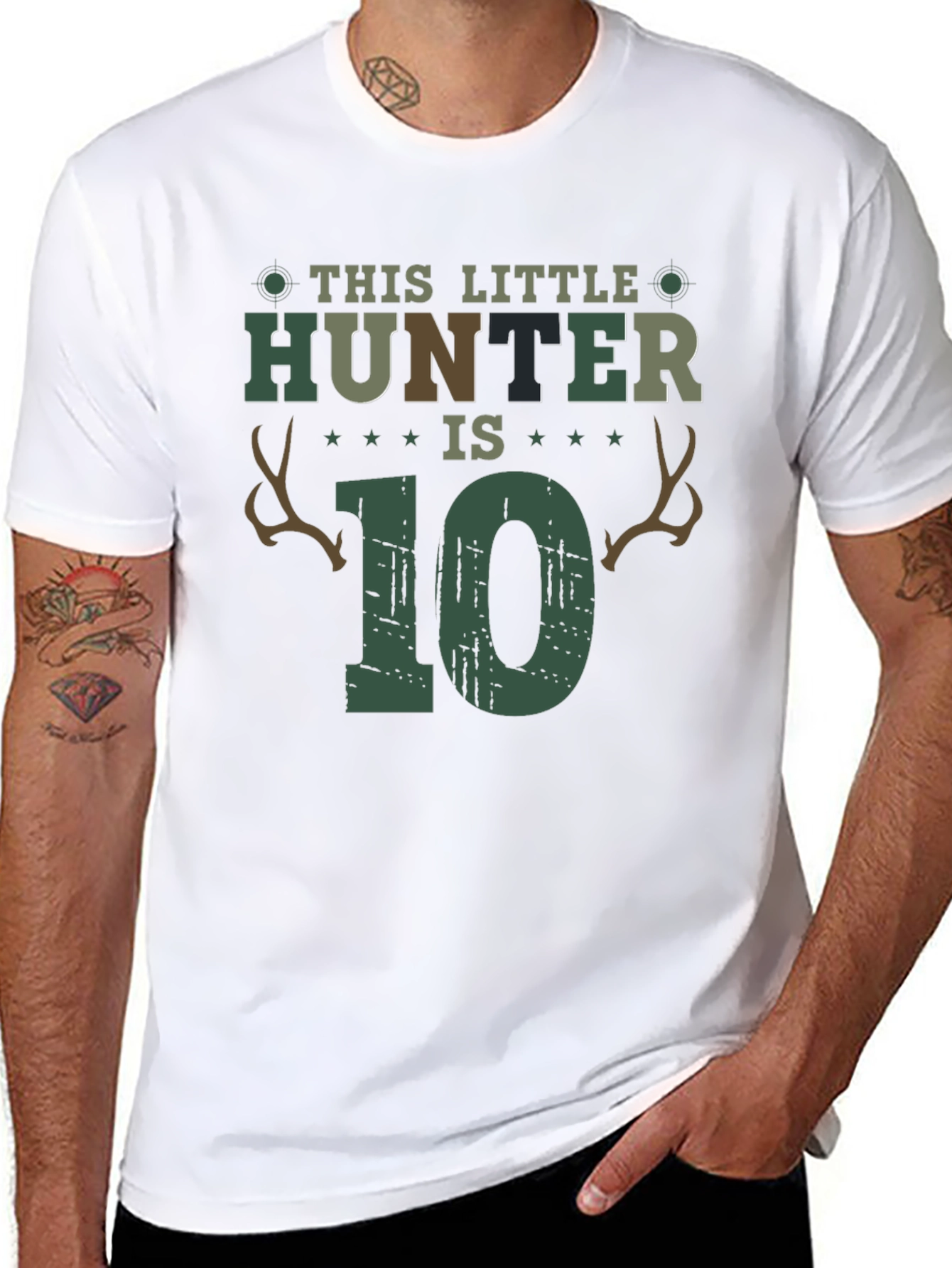 This Little Hunter is 10 Birthday T-Shirt