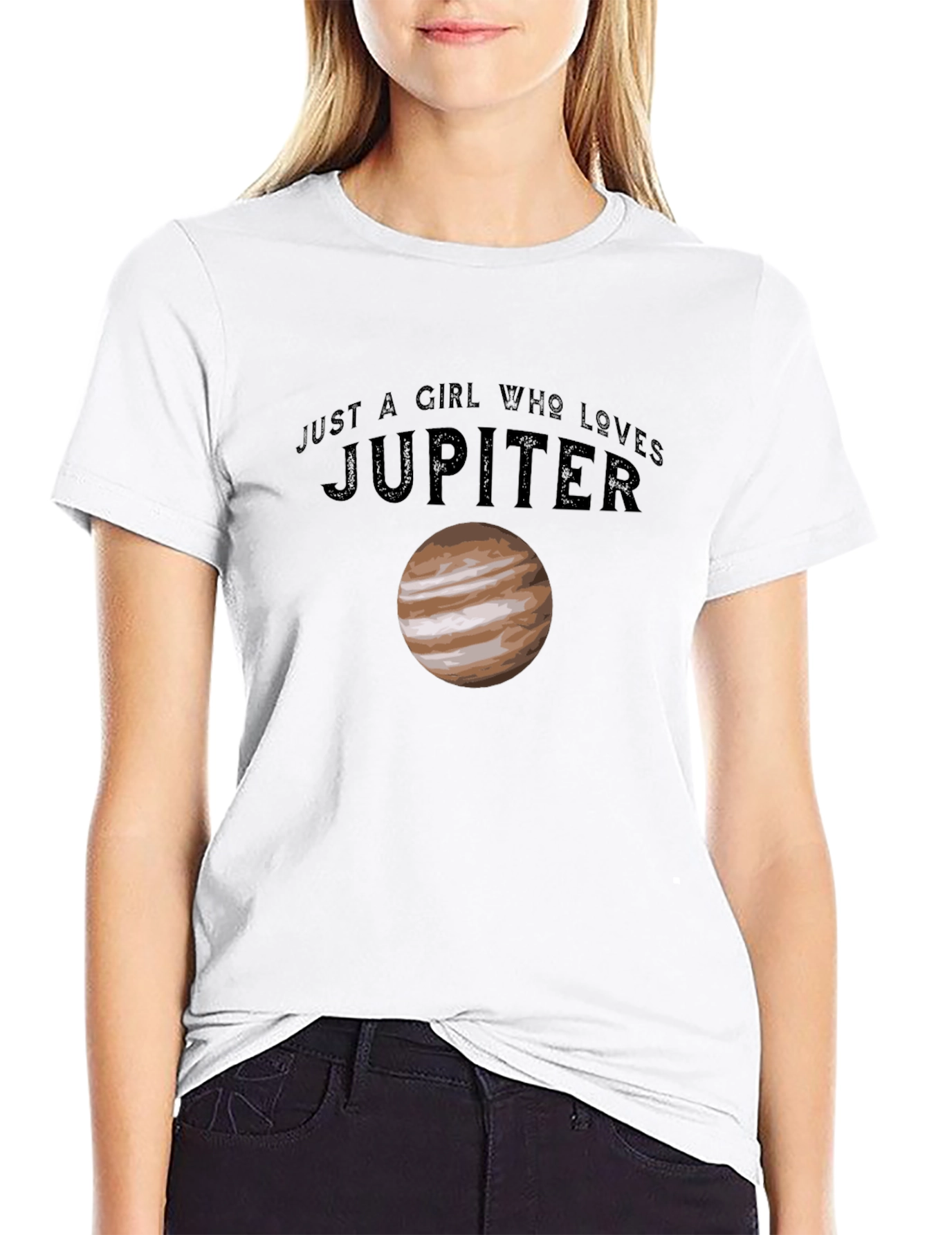 Just A Girl Who Loves Jupiter Graphic Tee