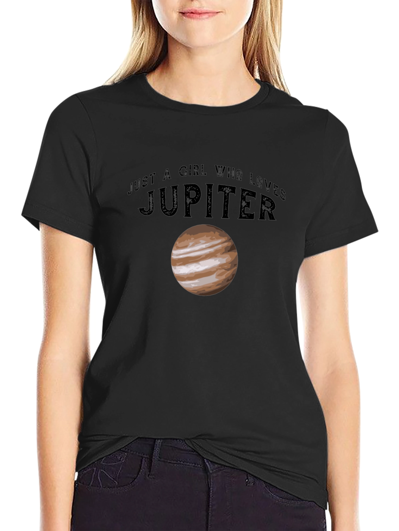 Just A Girl Who Loves Jupiter Graphic Tee